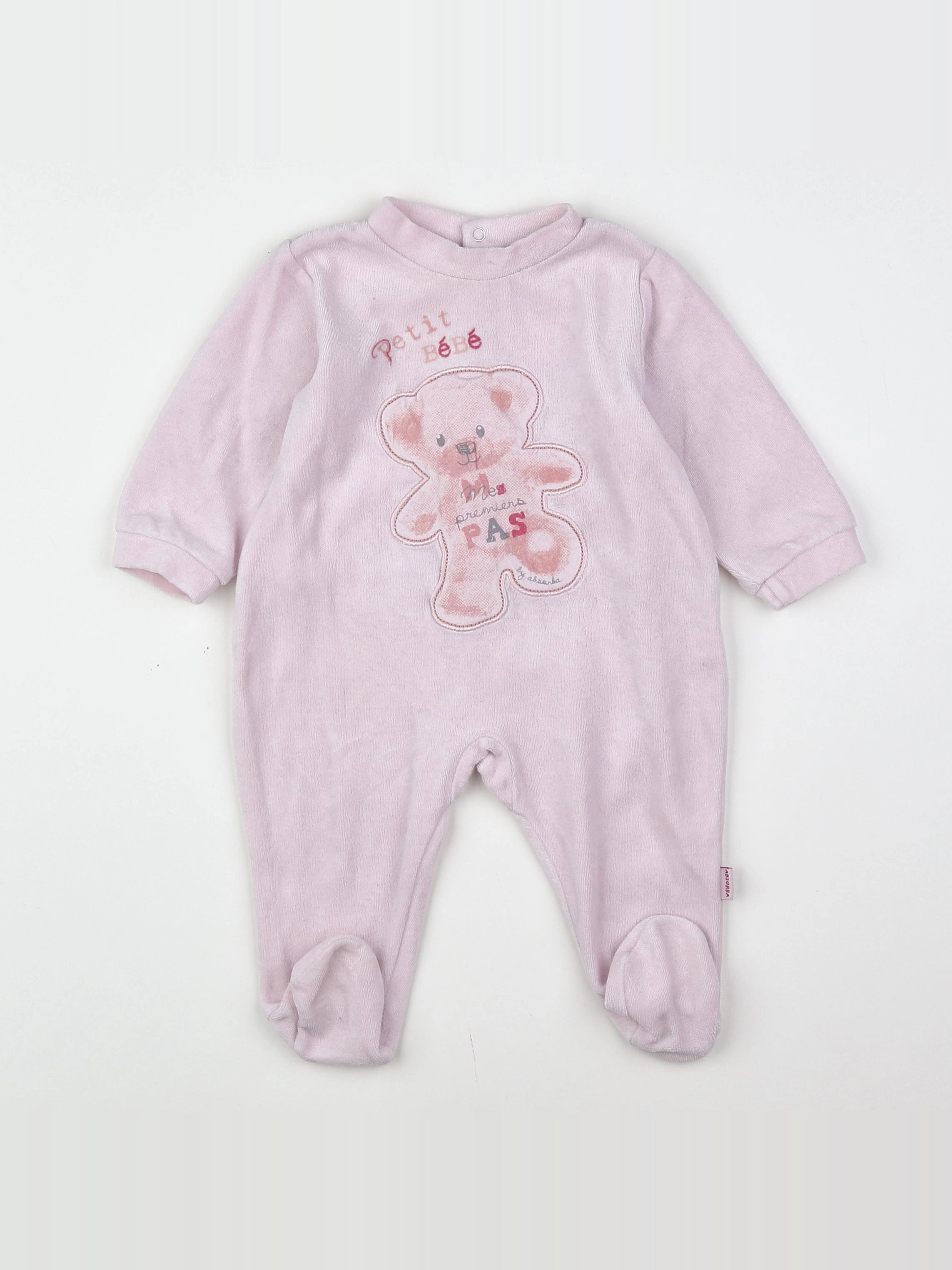Absorba - pyjama velours rose - 9 mois