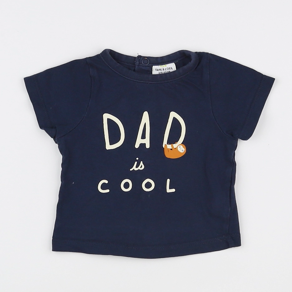 Tape à l'oeil - tee-shirt bleu - 3 mois