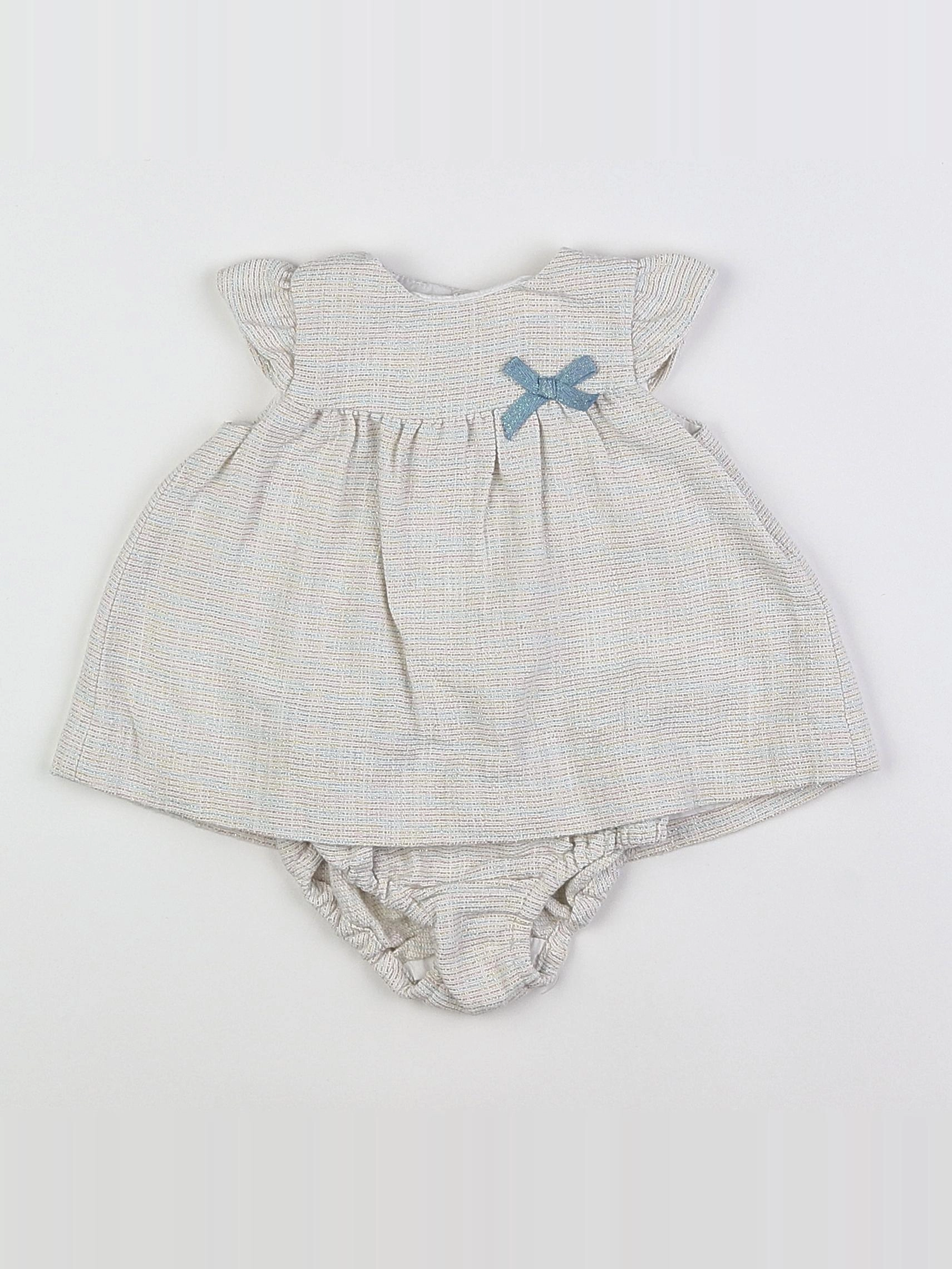 Zara - robe argent, multicolore - 3/6 mois