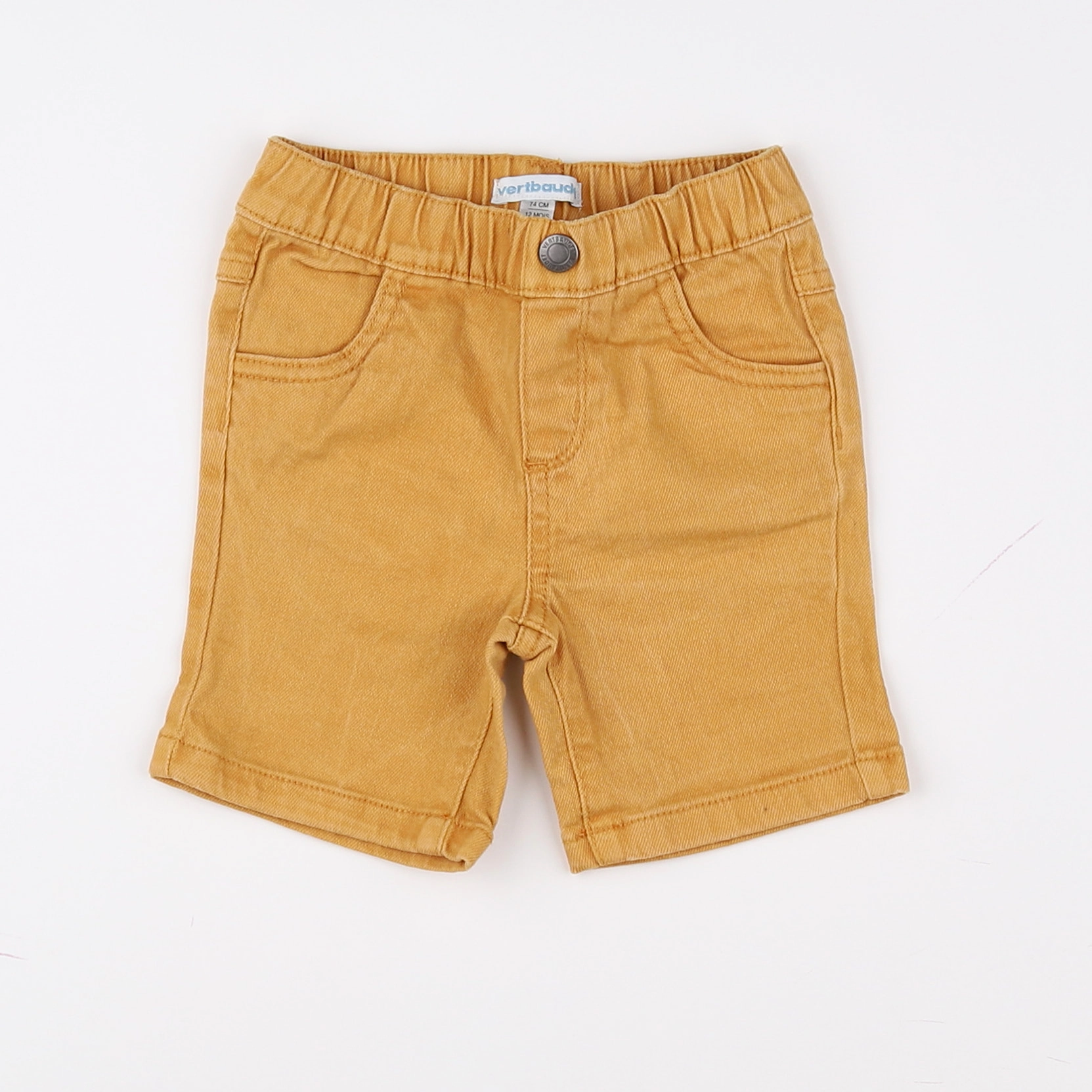 Vertbaudet - short jaune - 12 mois