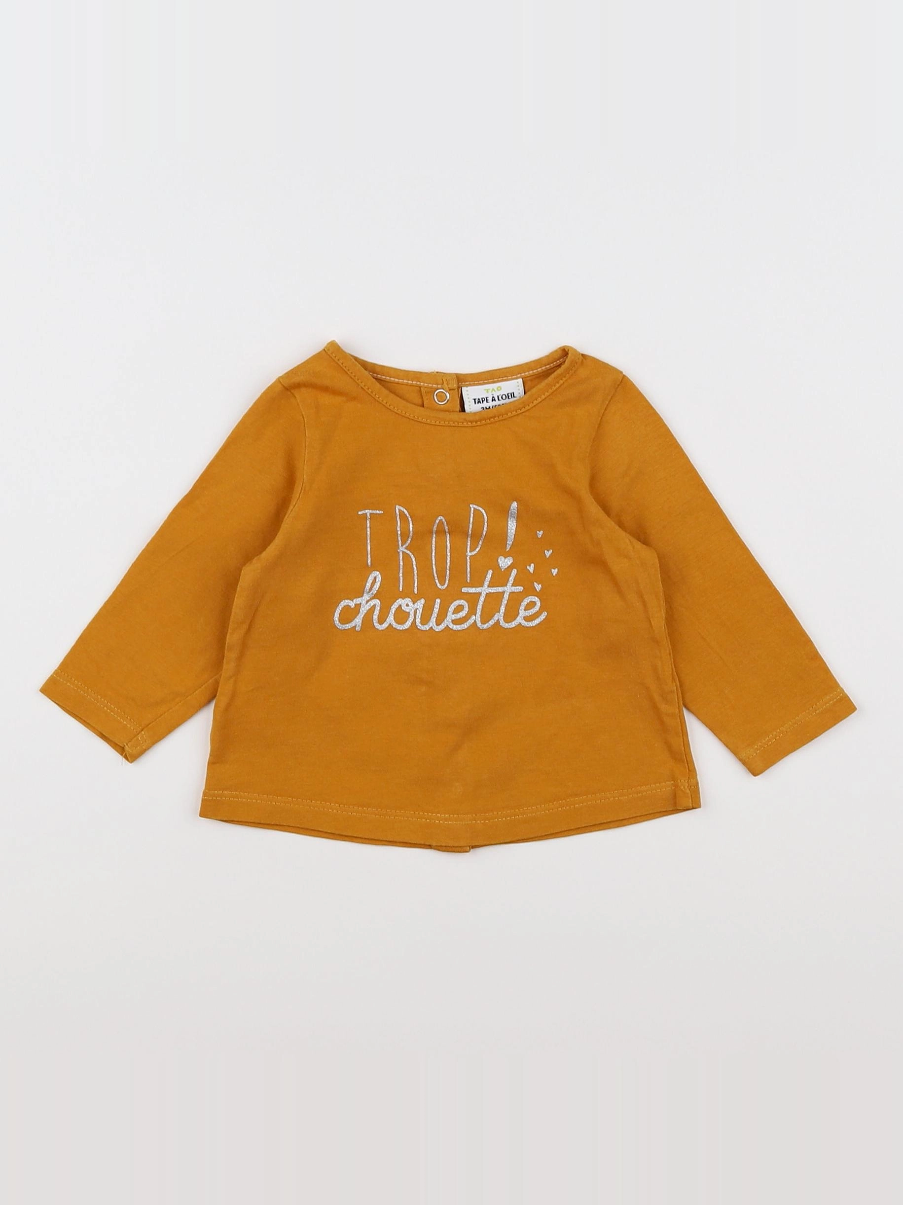 Tape à l'oeil - tee-shirt jaune, argent - 3 mois