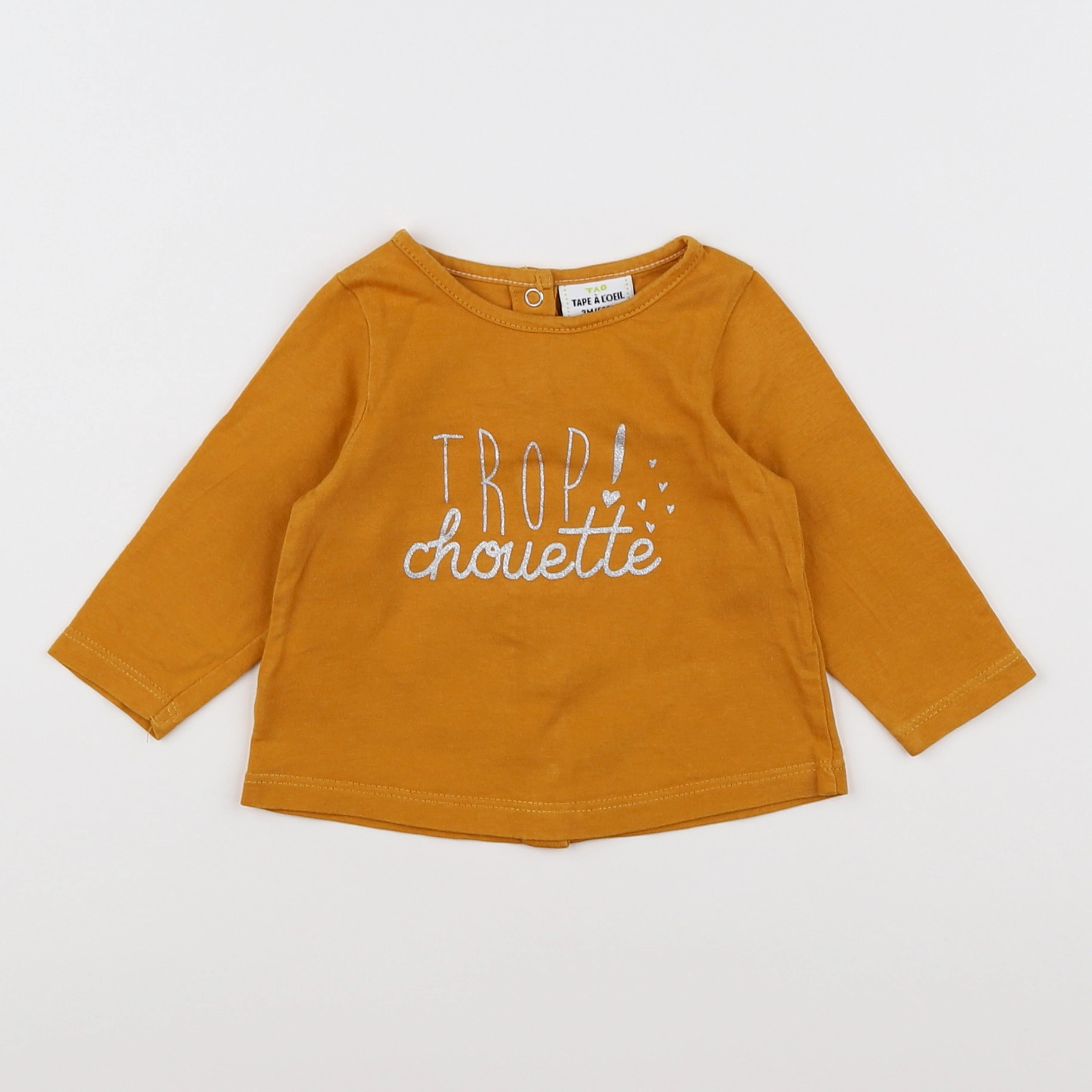 Tape à l'oeil - tee-shirt jaune, argent - 3 mois