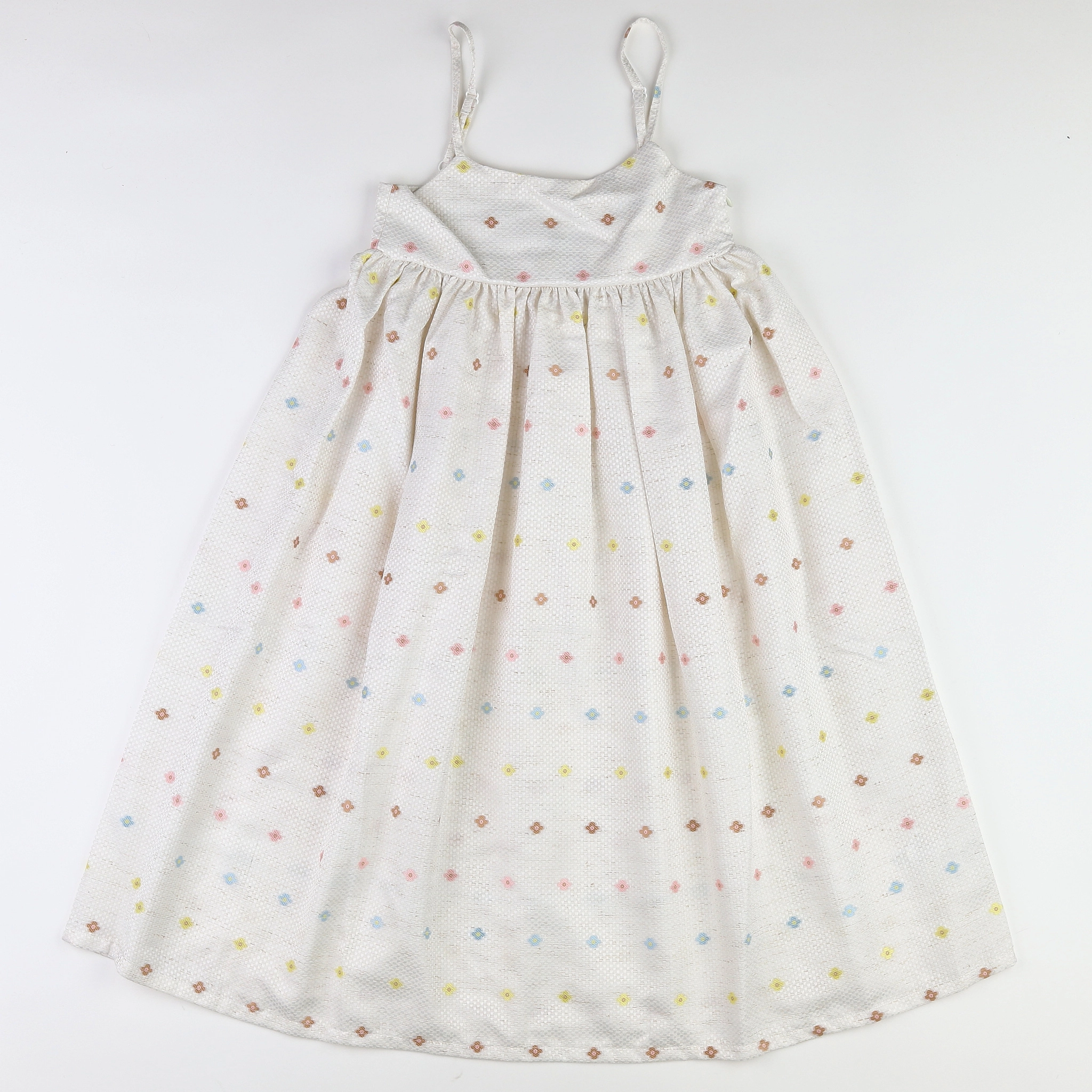 The new society - robe blanc, multicolore (état neuf) - 14 ans