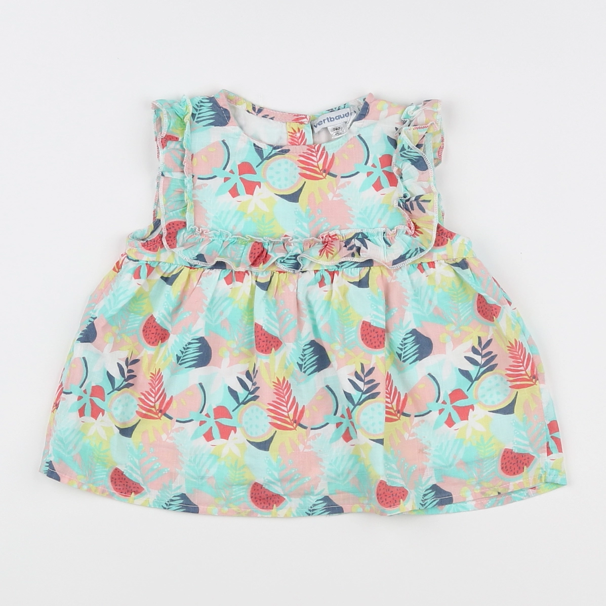 Vertbaudet - blouse multicolore - 12 mois