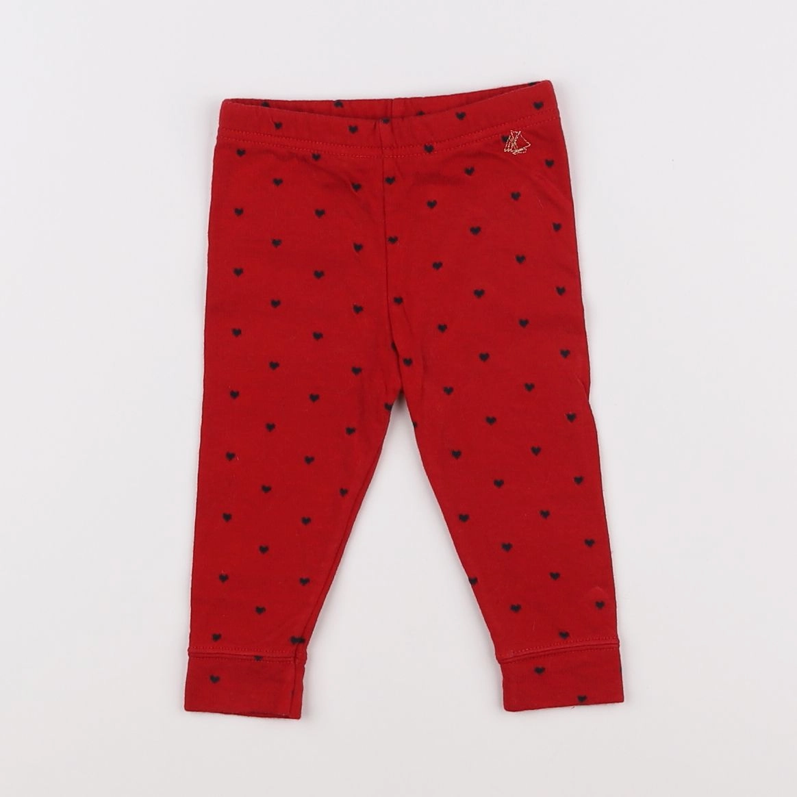Petit Bateau - legging rouge, bleu - 6 mois