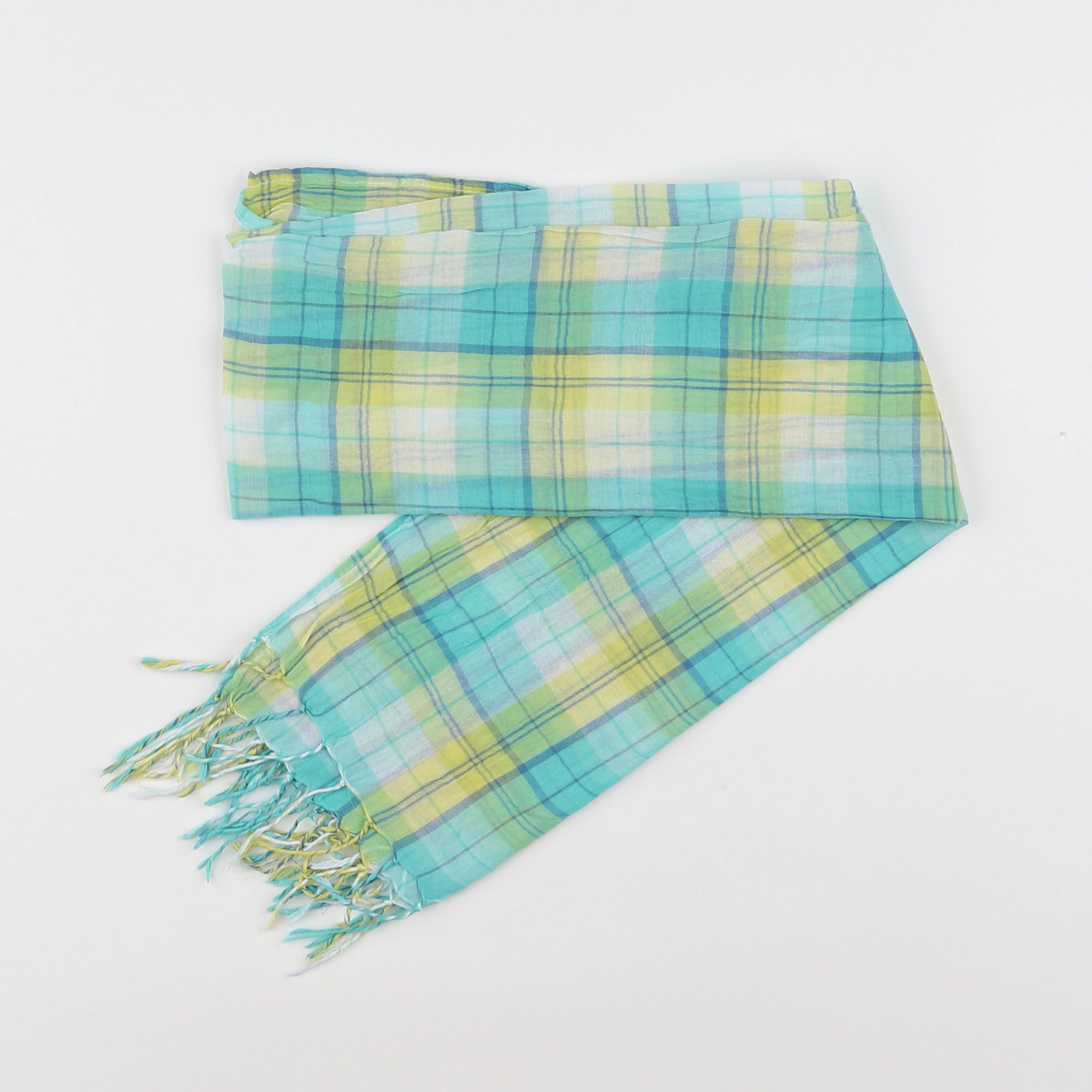 Vertbaudet - foulard vert, jaune - 6/10 ans