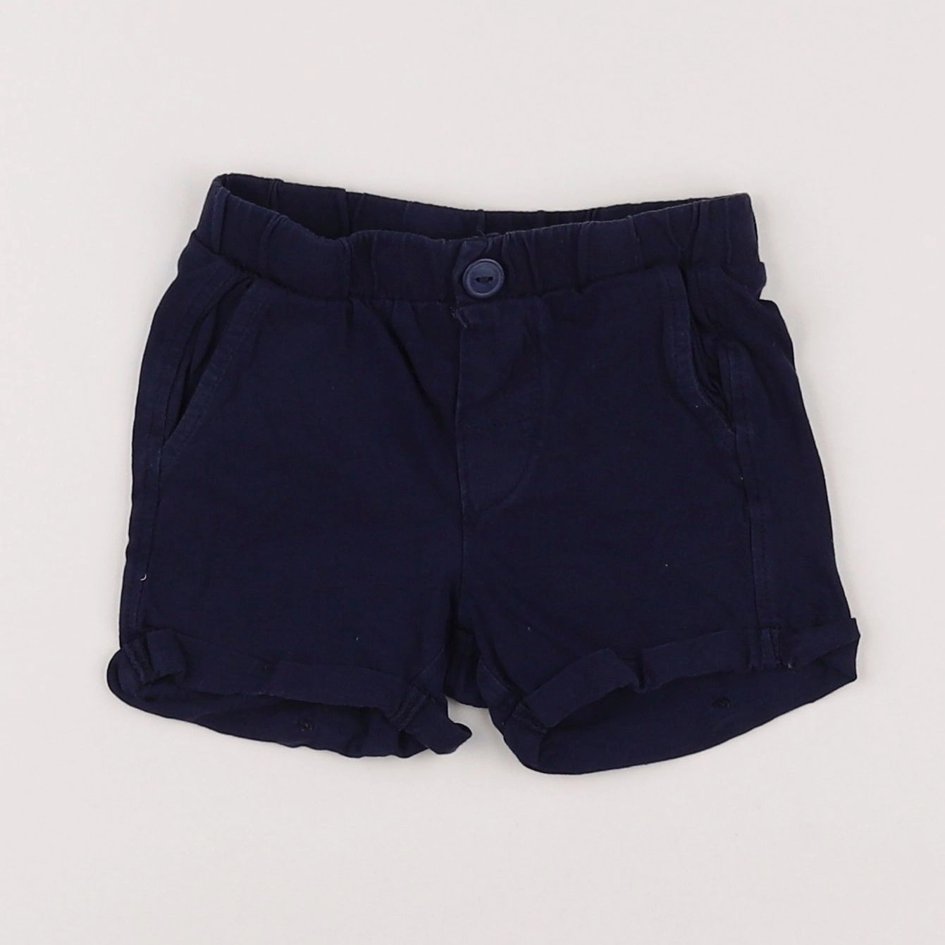 H&M - short bleu - 3/6 mois