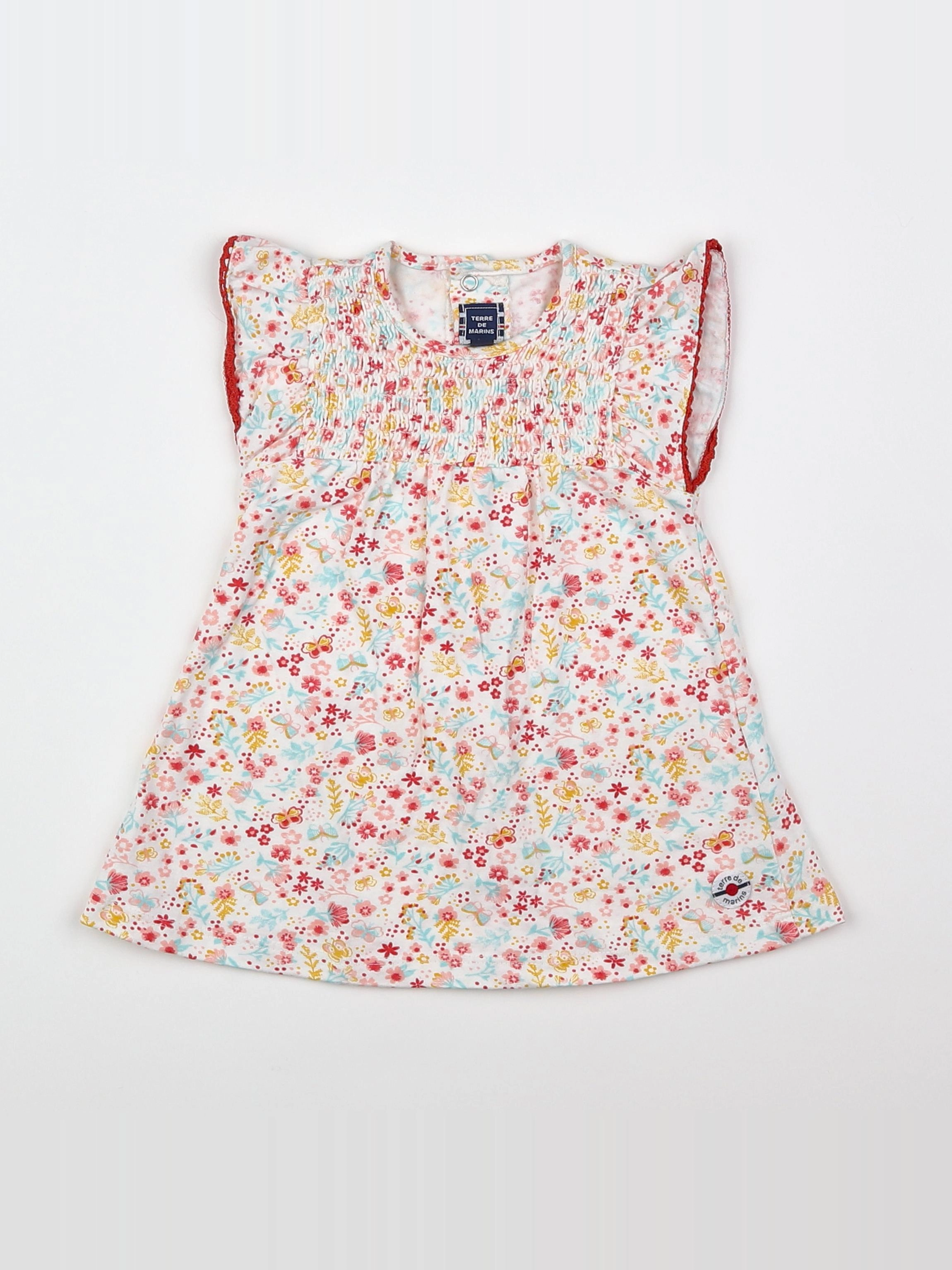 Terre de marins - robe rose - 6 mois