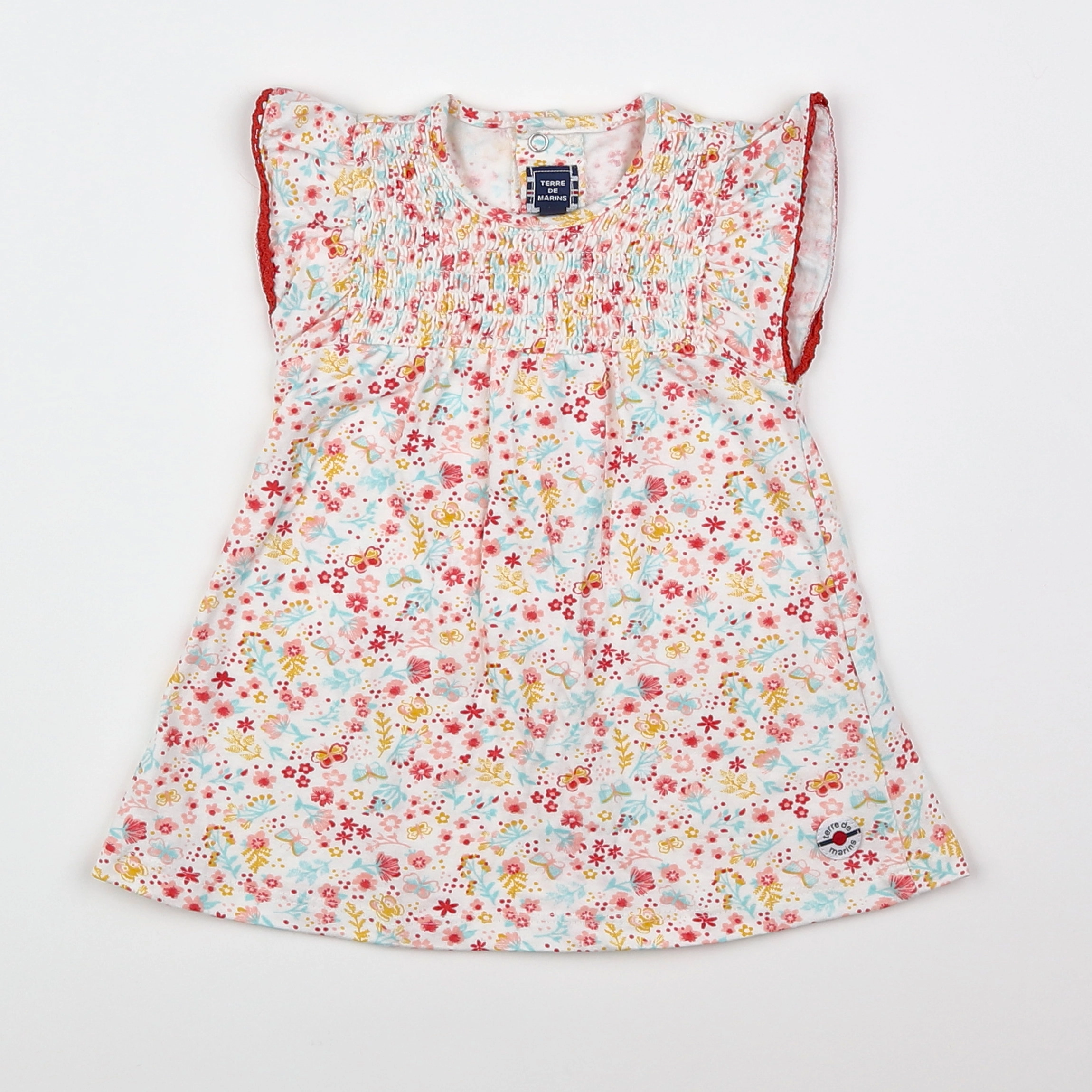 Terre de marins - robe rose - 6 mois