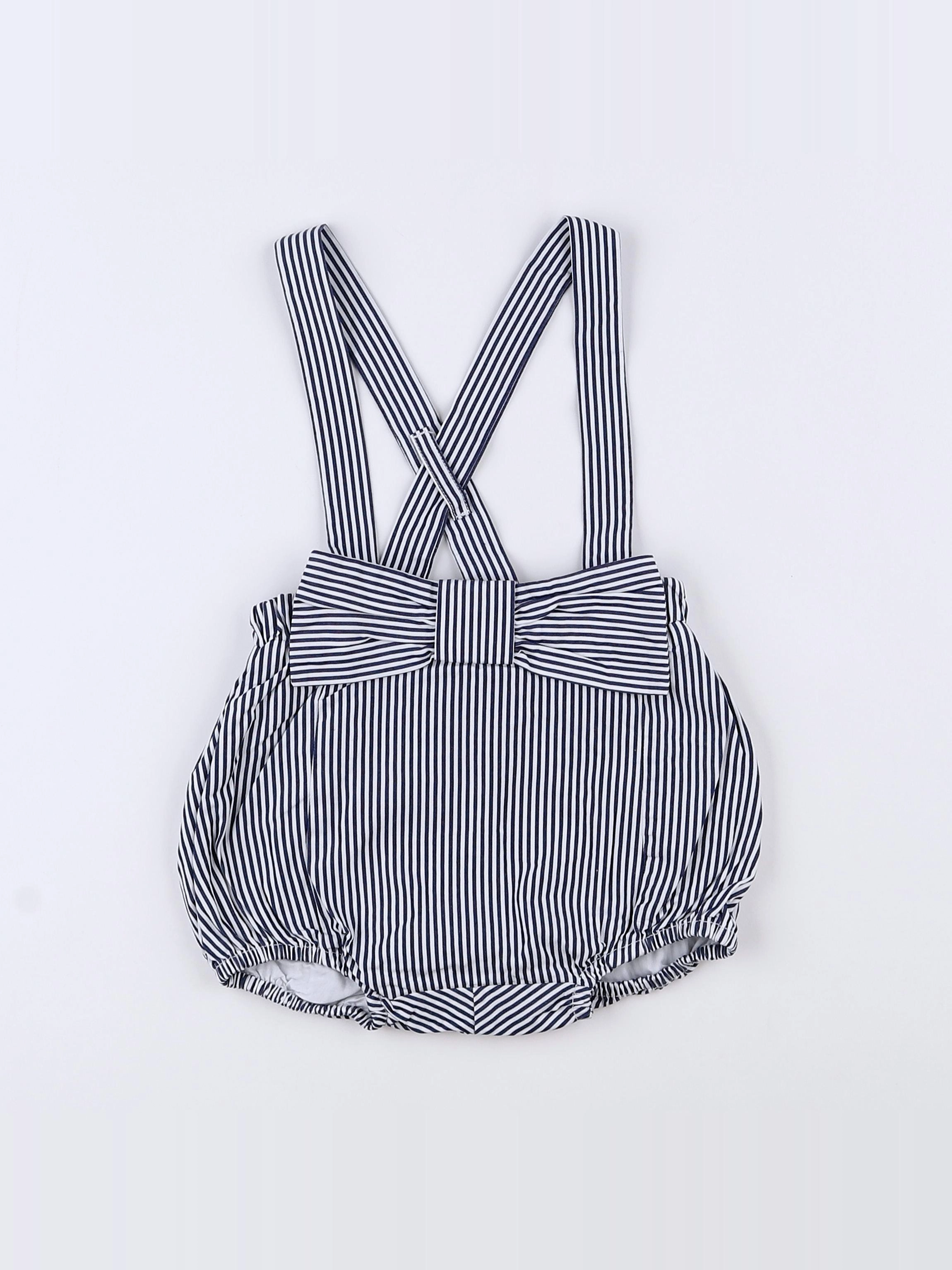 Jacadi - short blanc,bleu - 12 mois