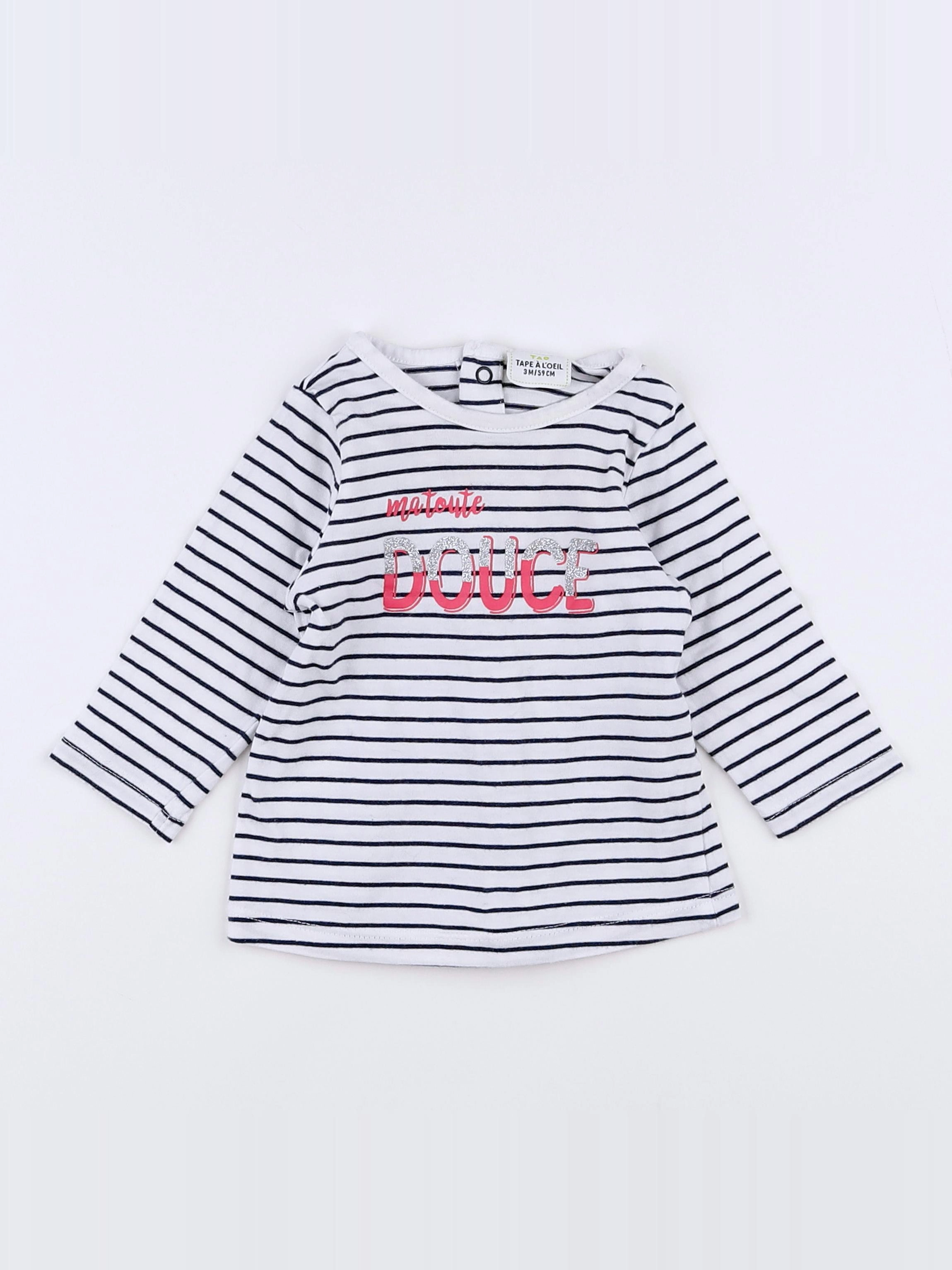Tape à l'oeil - tee-shirt blanc - 3 mois