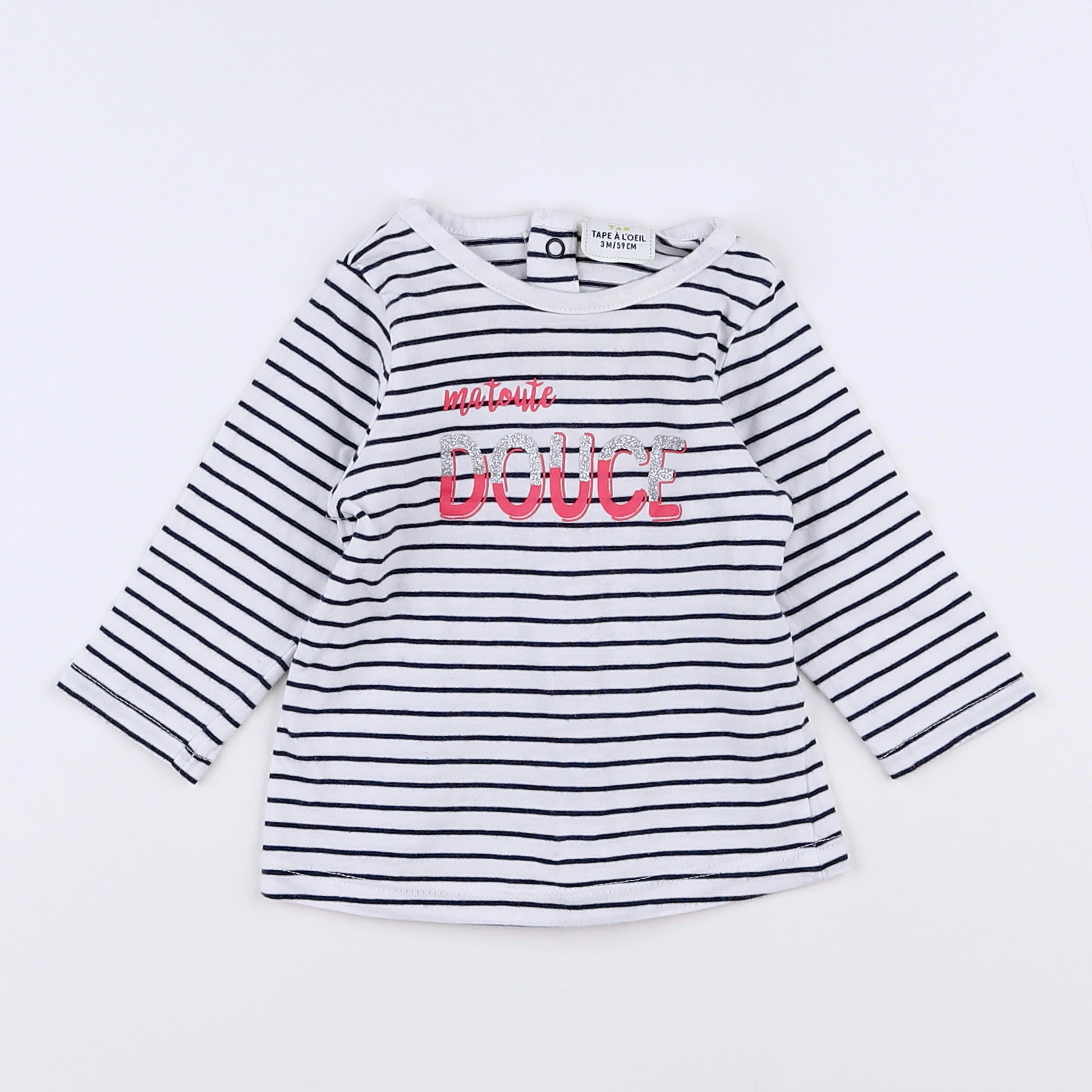 Tape à l'oeil - tee-shirt blanc - 3 mois