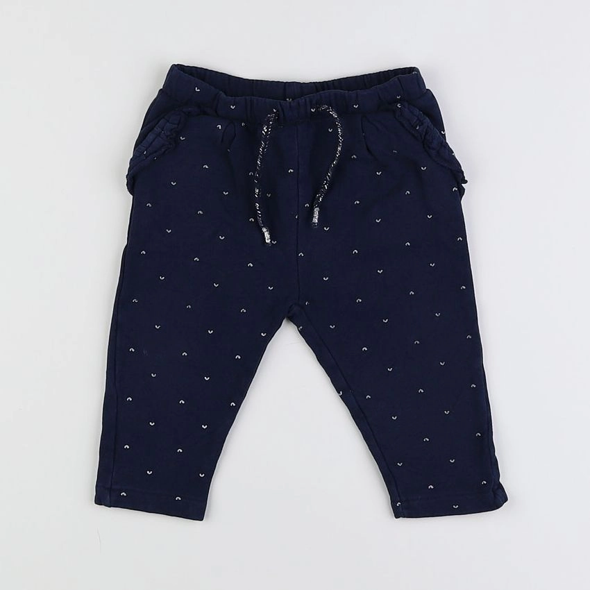 Vertbaudet - pantalon bleu - 12 mois