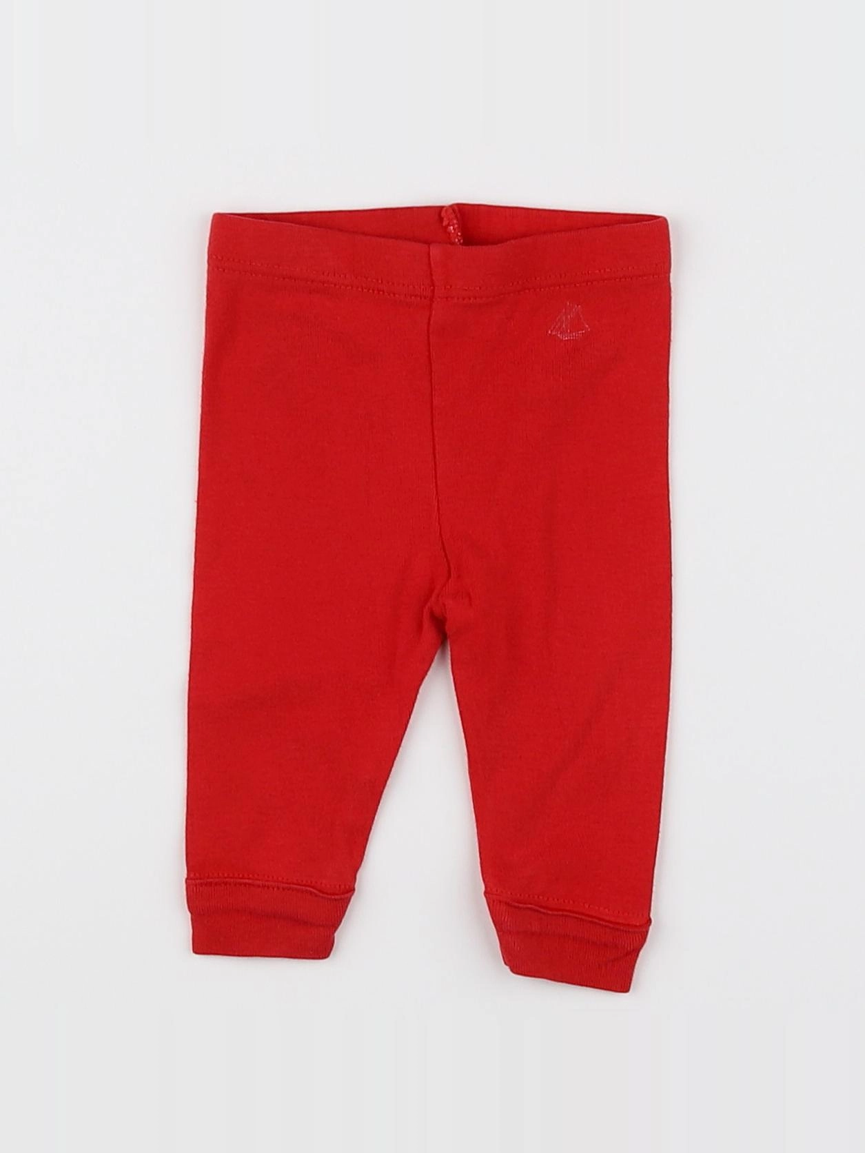 Petit Bateau - legging rouge - 3 mois