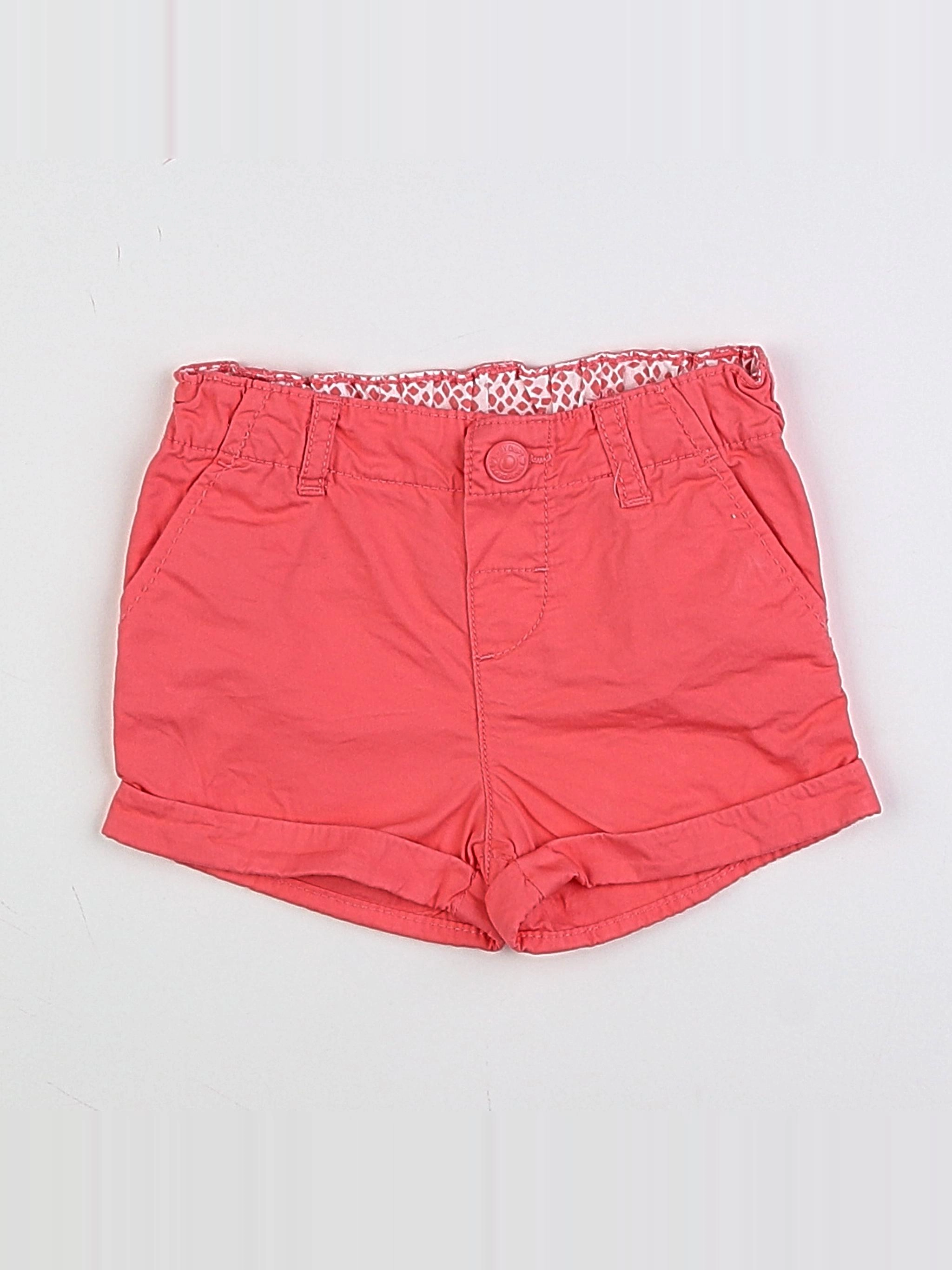 H&M - short rose - 6/9 mois