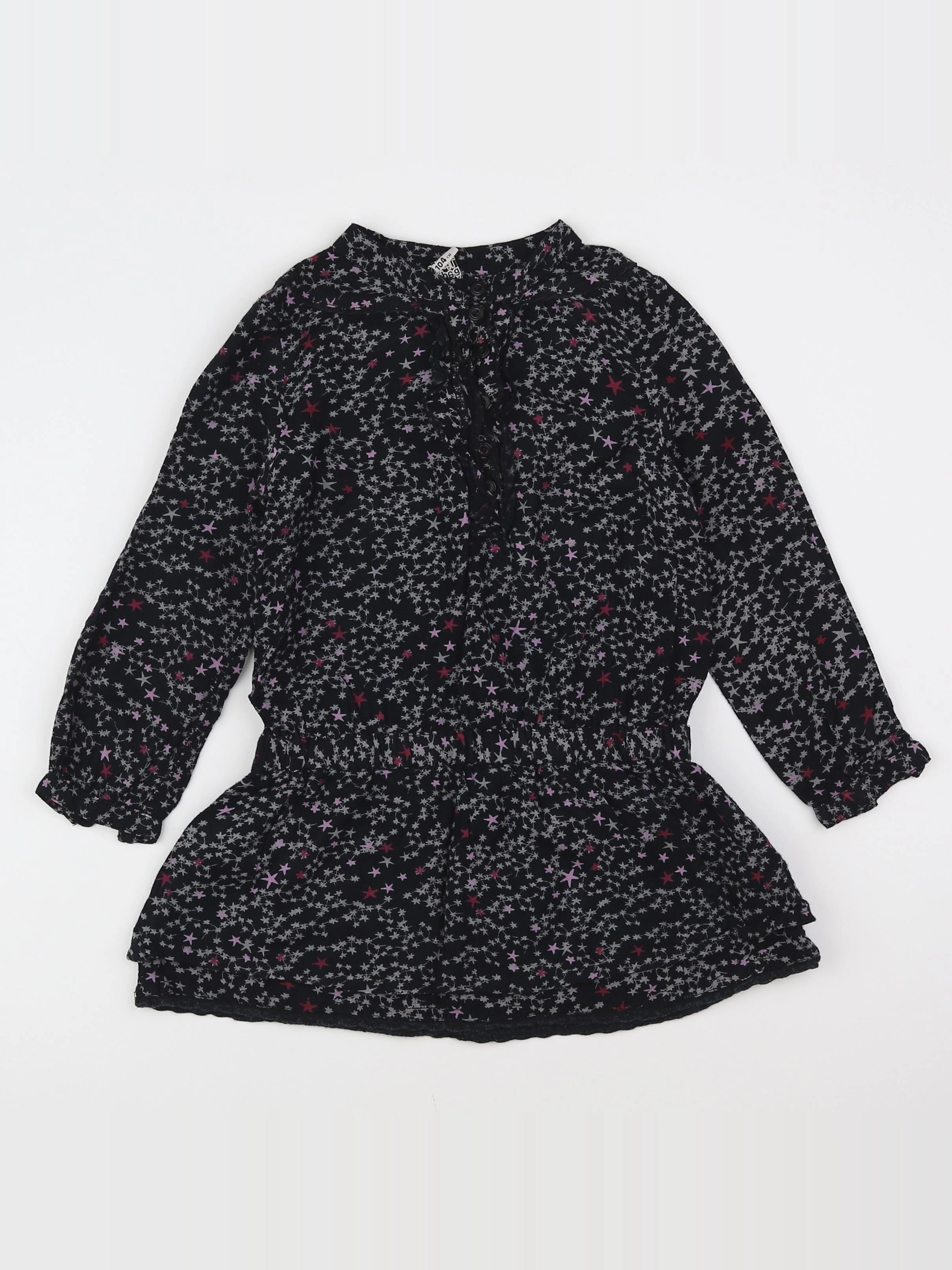Tape à l'oeil - robe noir, rose - 4 ans