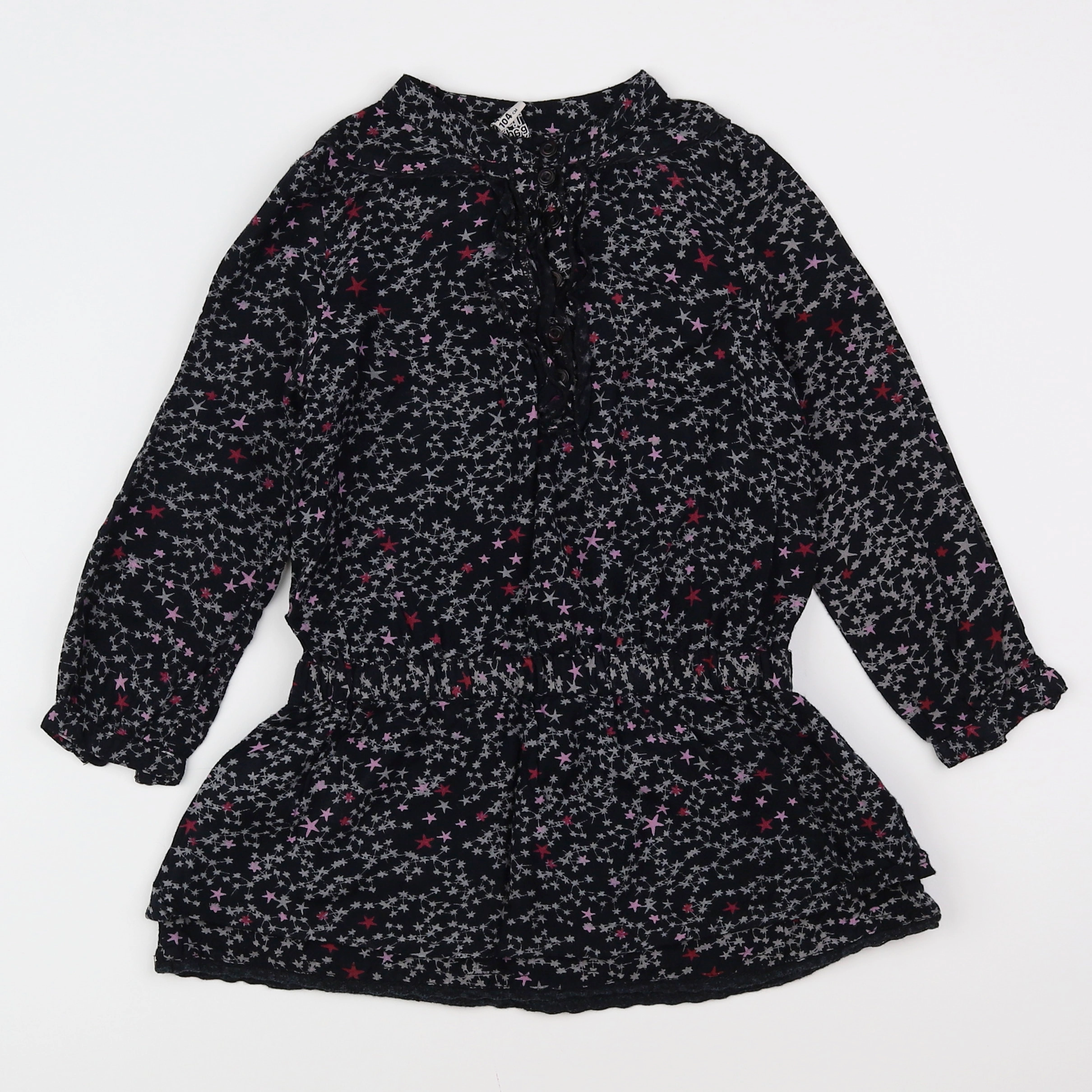 Tape à l'oeil - robe noir, rose - 4 ans