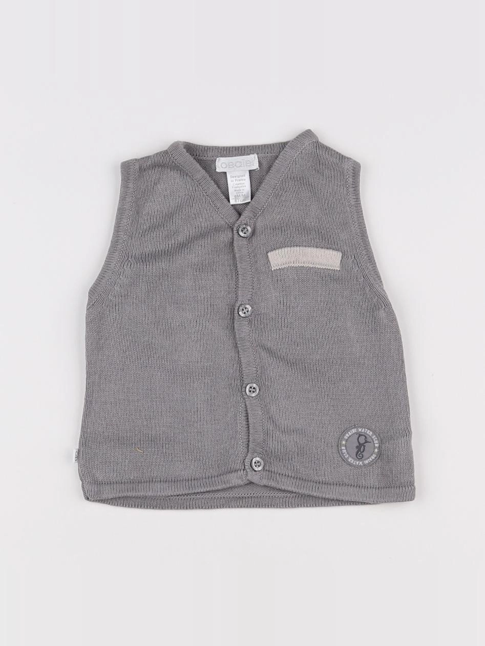 La Redoute - gilet gris - 6 mois