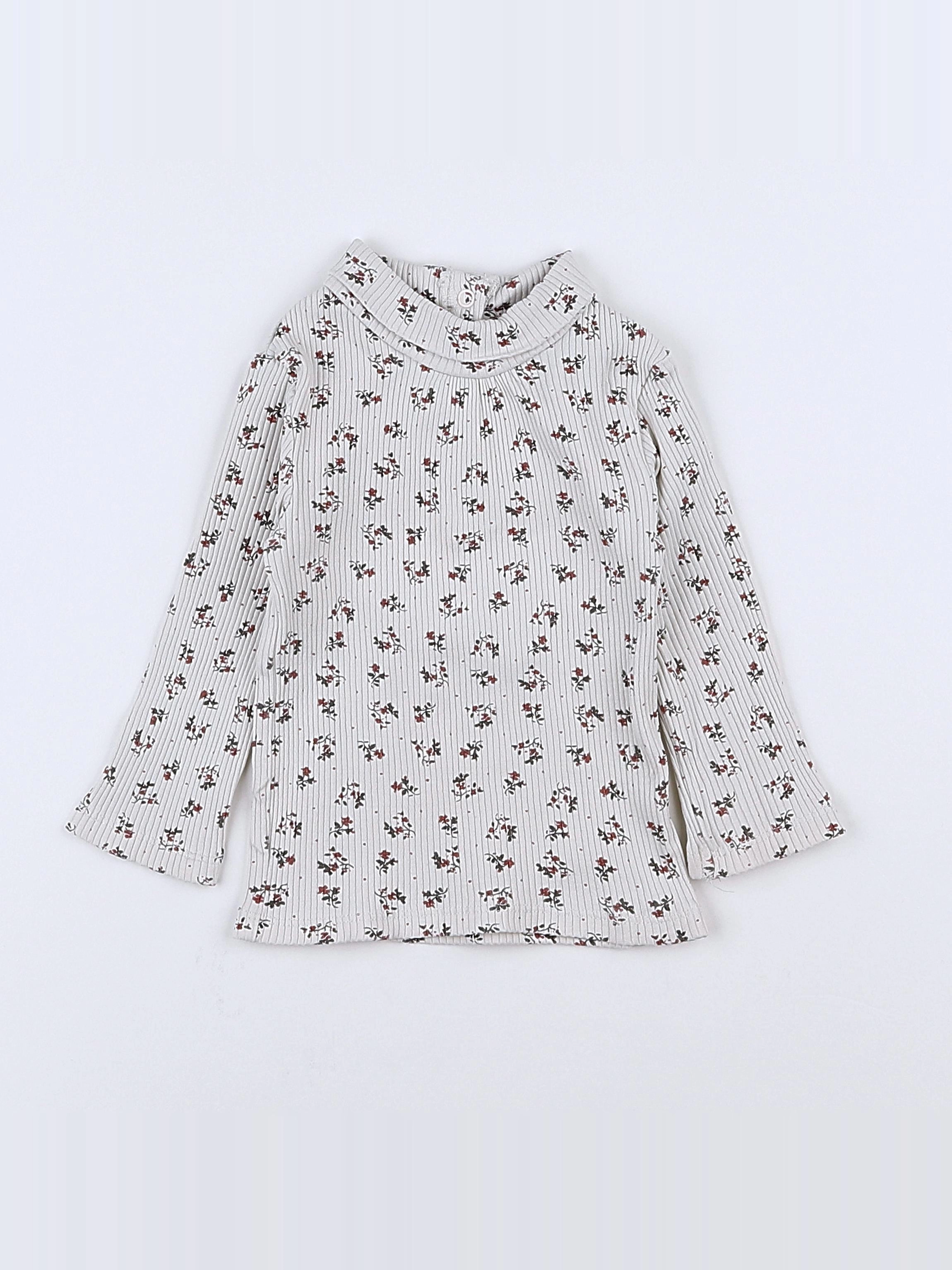Vertbaudet - sous-pull beige - 9 mois
