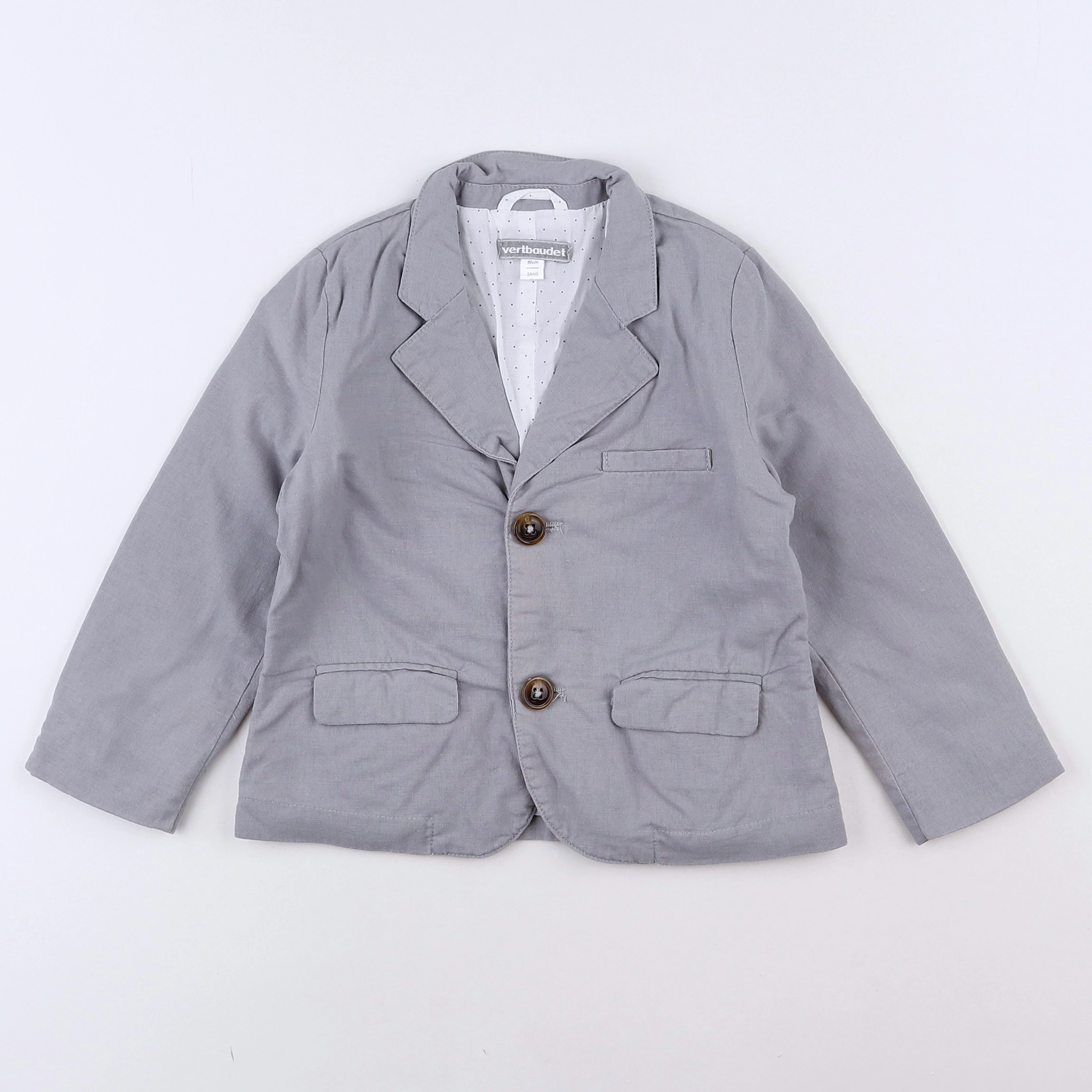 Vertbaudet - veste gris - 2 ans