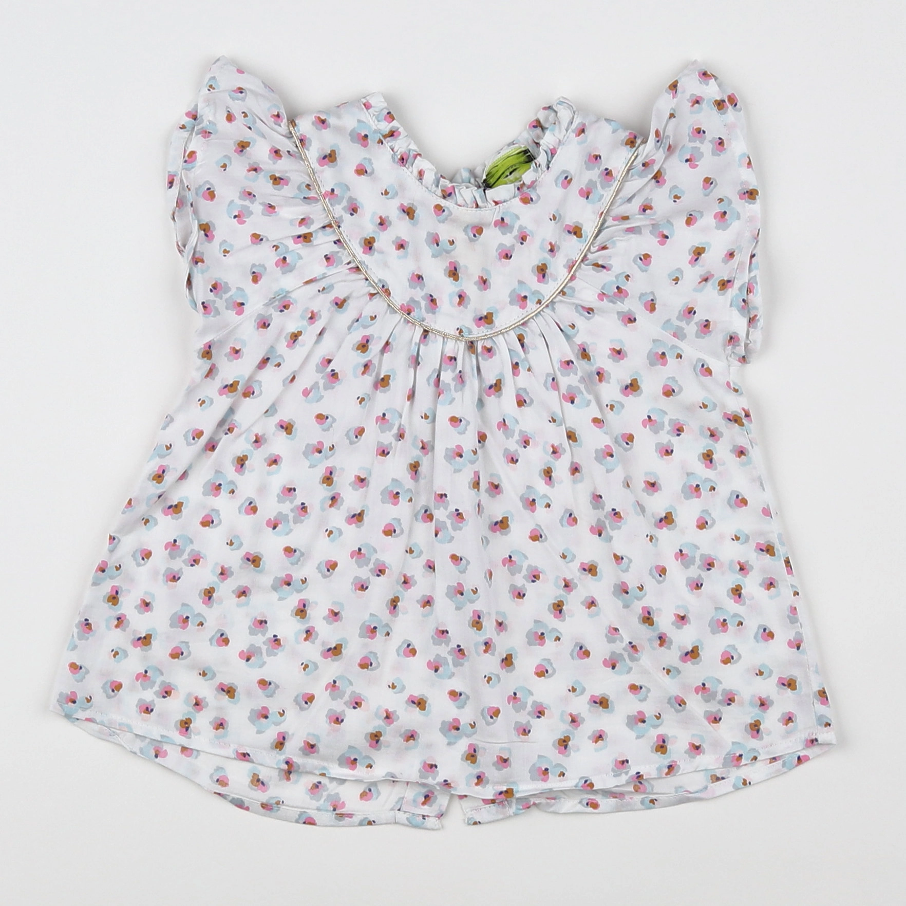 Tape à l'oeil - blouse blanc, bleu, rose - 18 mois
