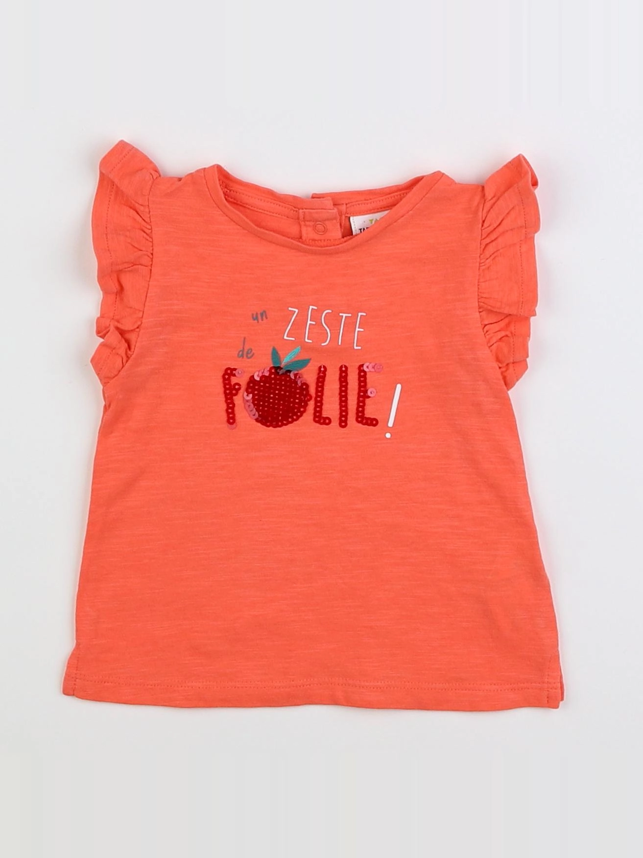 Tape à l'oeil - tee-shirt orange - 6 mois