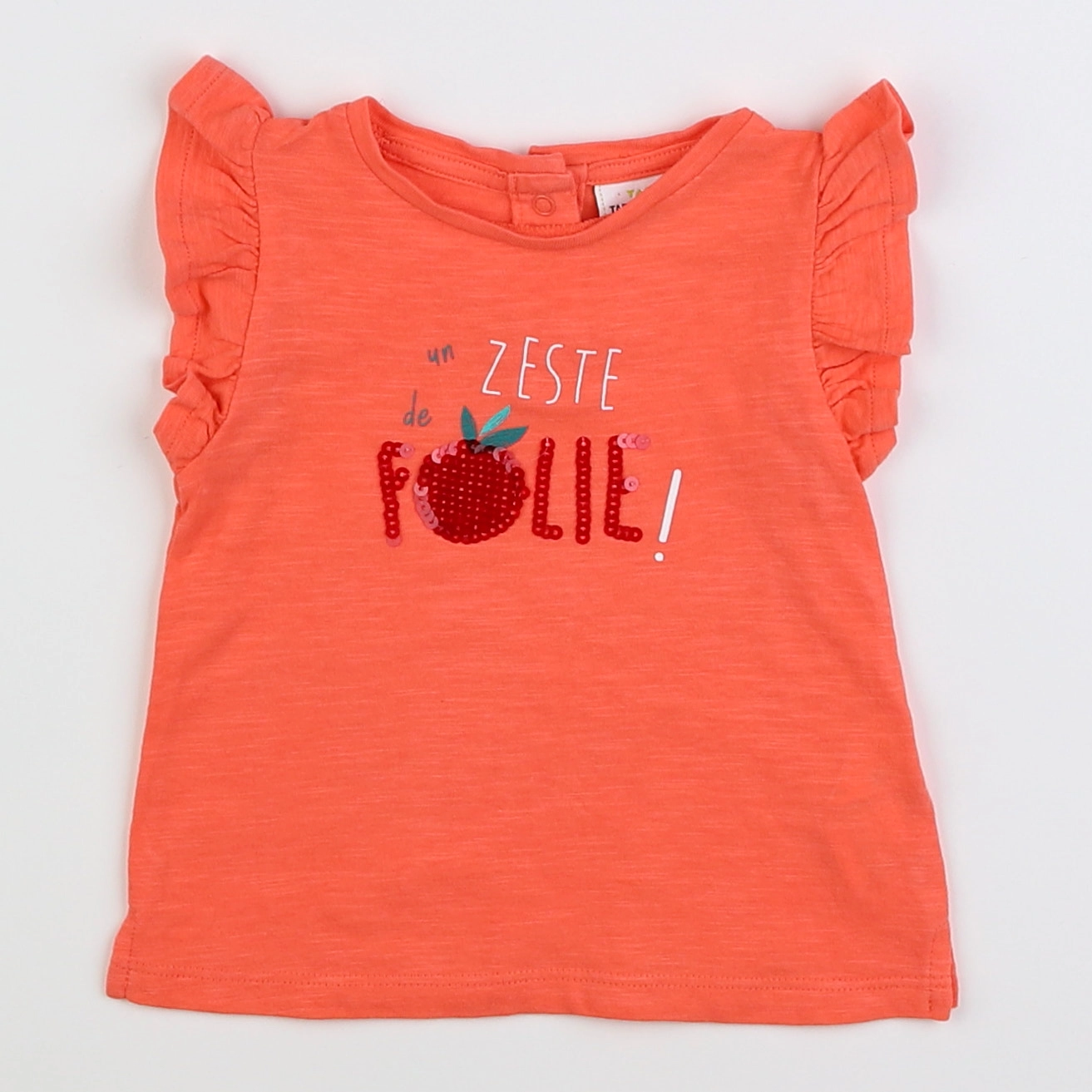 Tape à l'oeil - tee-shirt orange - 6 mois