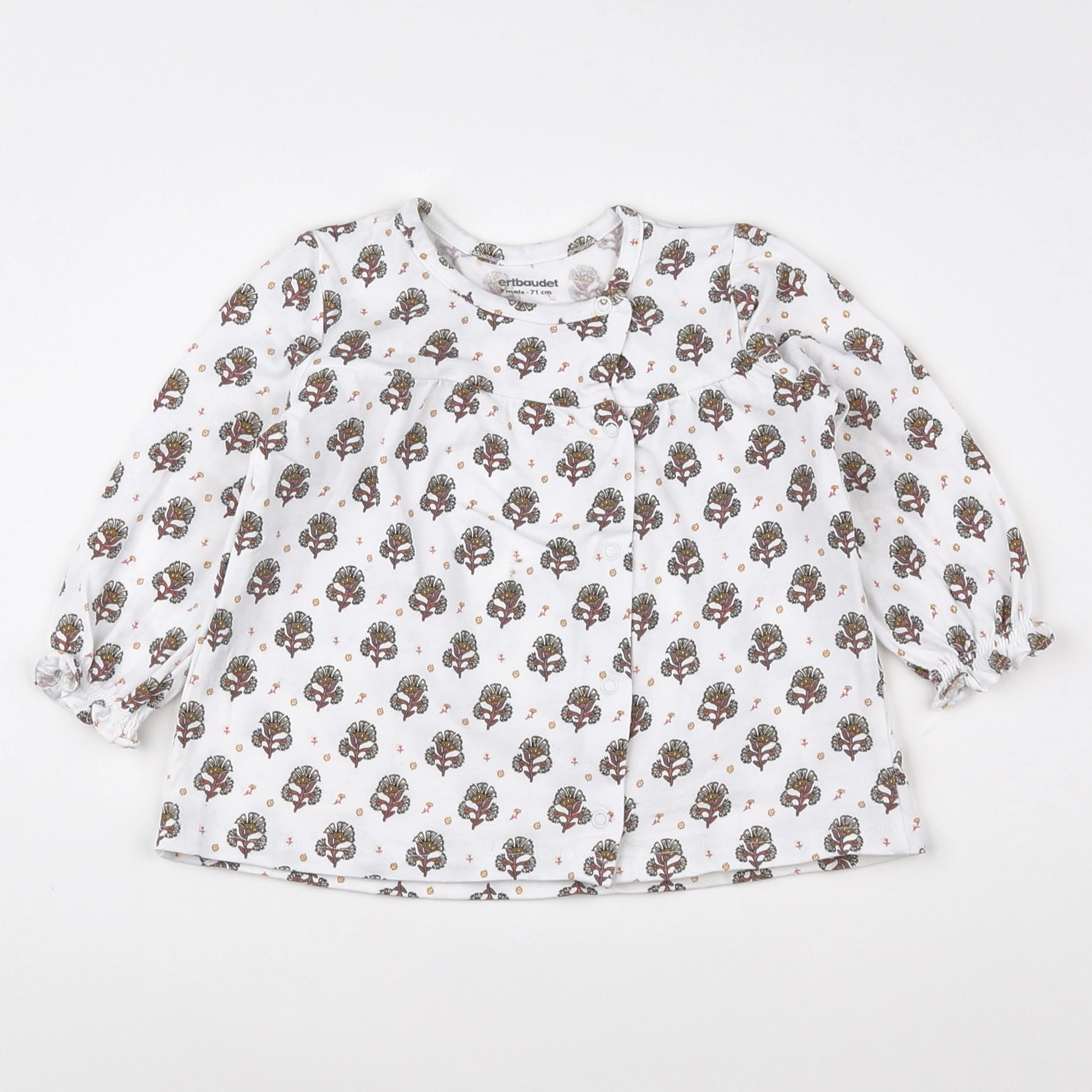 Vertbaudet - tee-shirt blanc - 9 mois