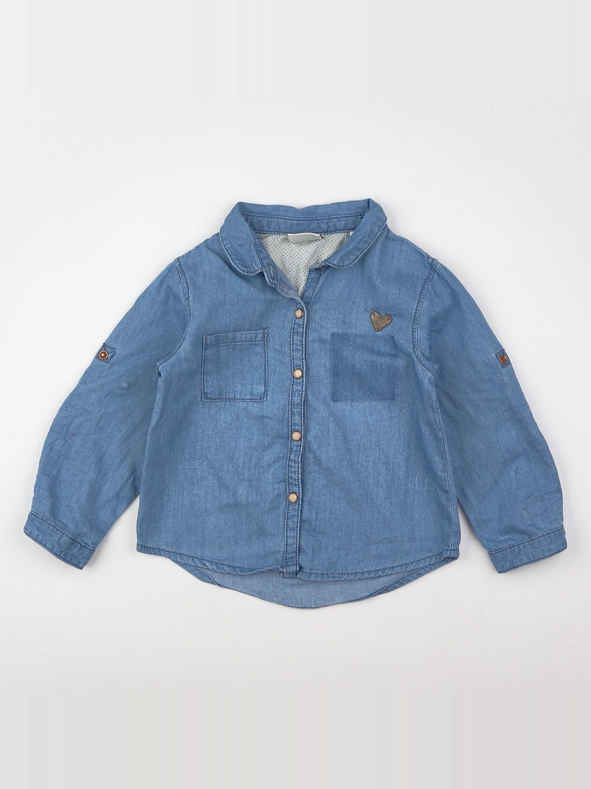 Zara - chemise bleu - 9 mois