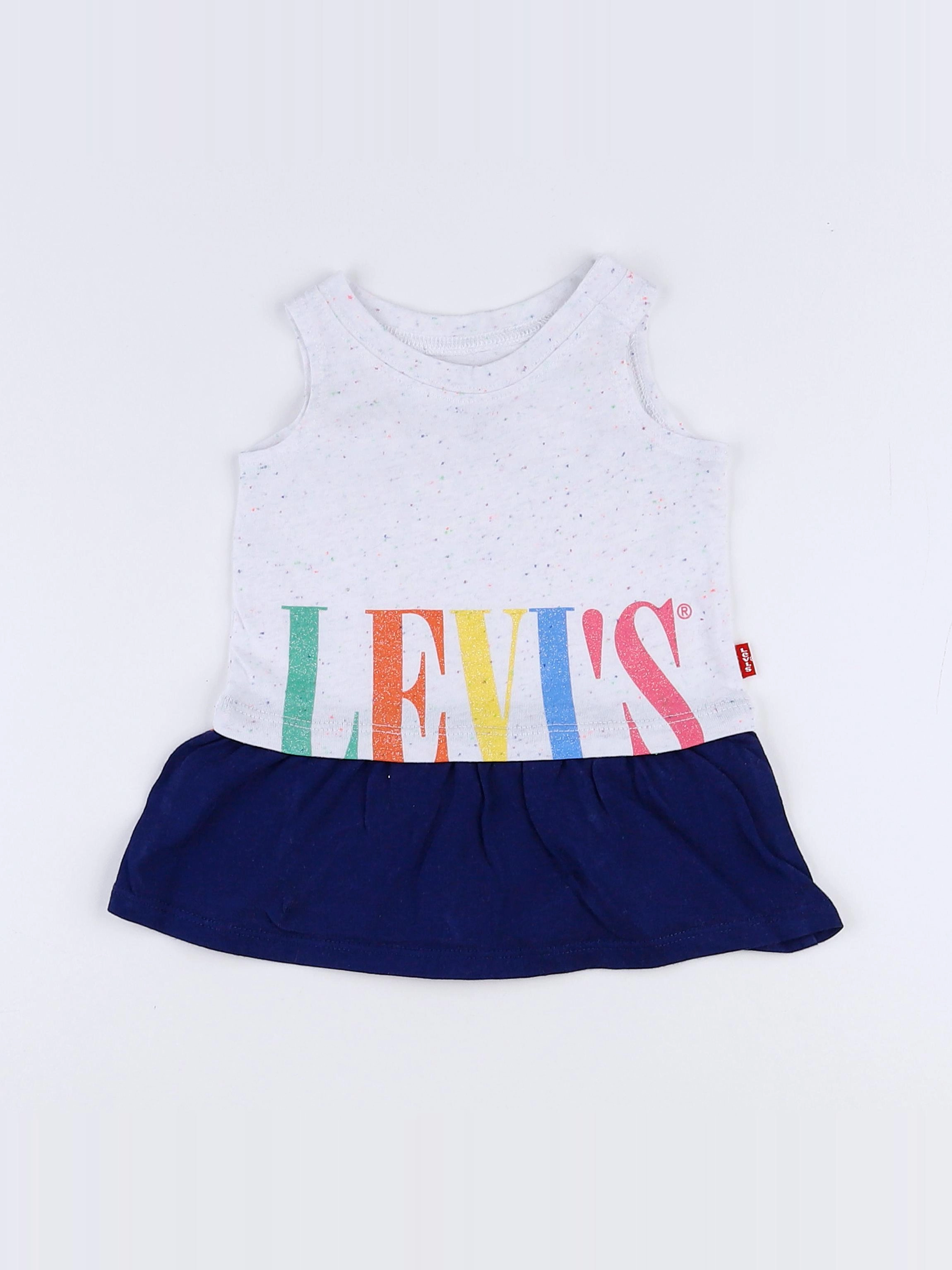 Levi's - robe blanc, bleu - 3 mois