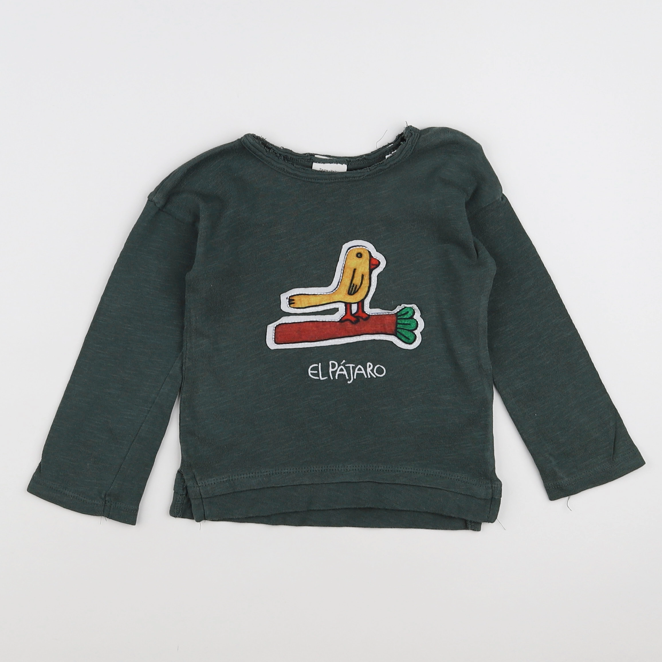 Zara - tee-shirt vert - 6/9 mois