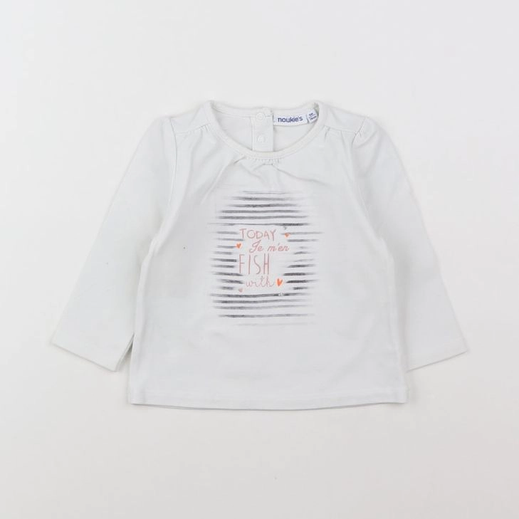 Noukie's - tee-shirt blanc - 9 mois