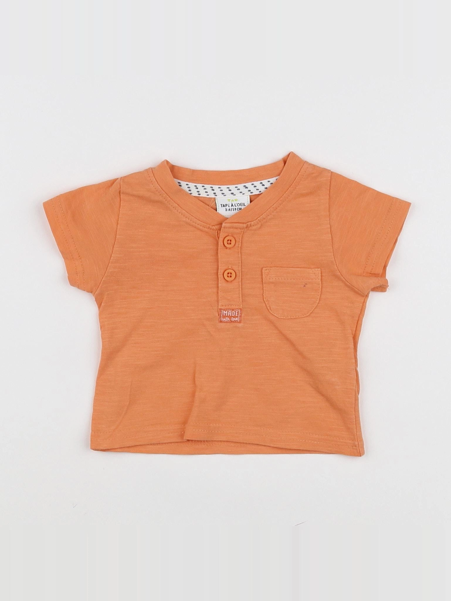 Tape à l'oeil - tee-shirt orange - 3 mois