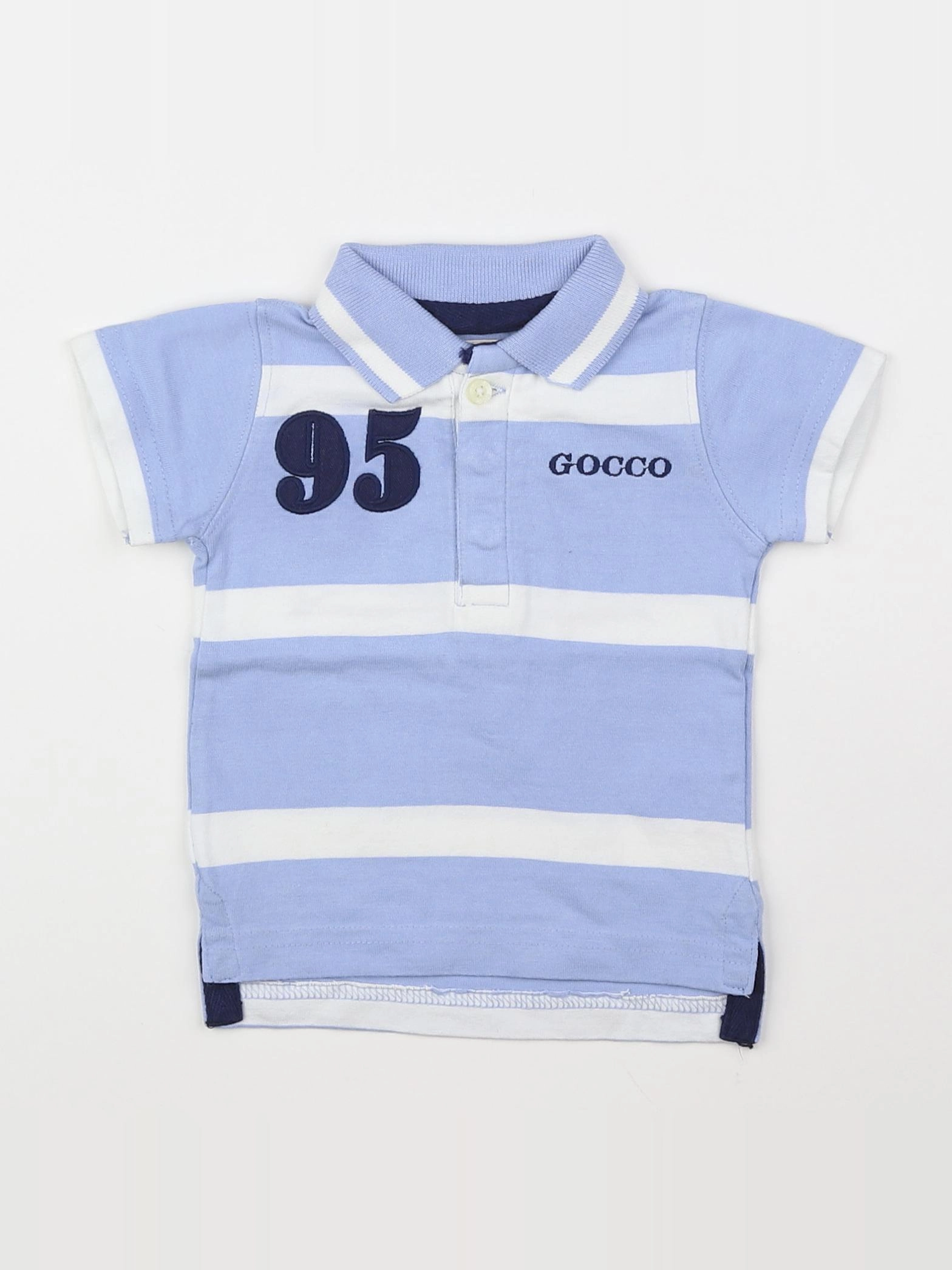 Gocco - polo bleu - 3/6 mois