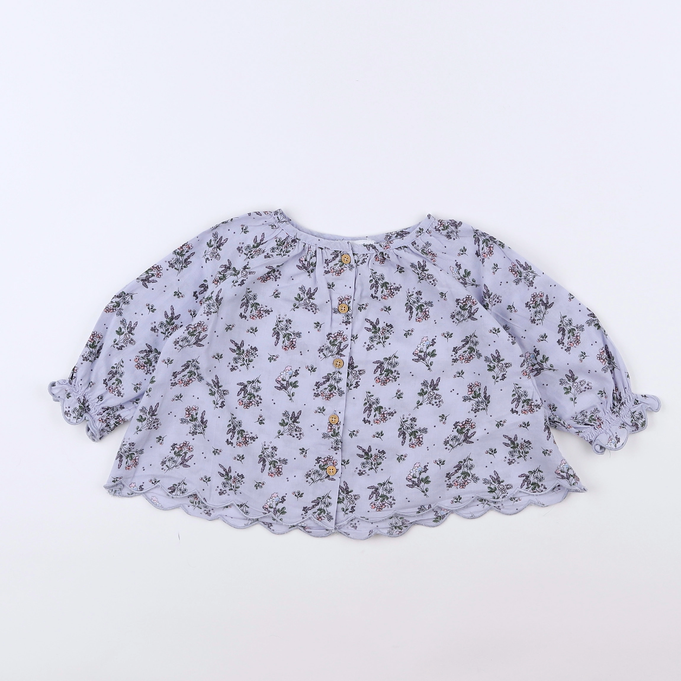 Vertbaudet - blouse bleu - 9 mois