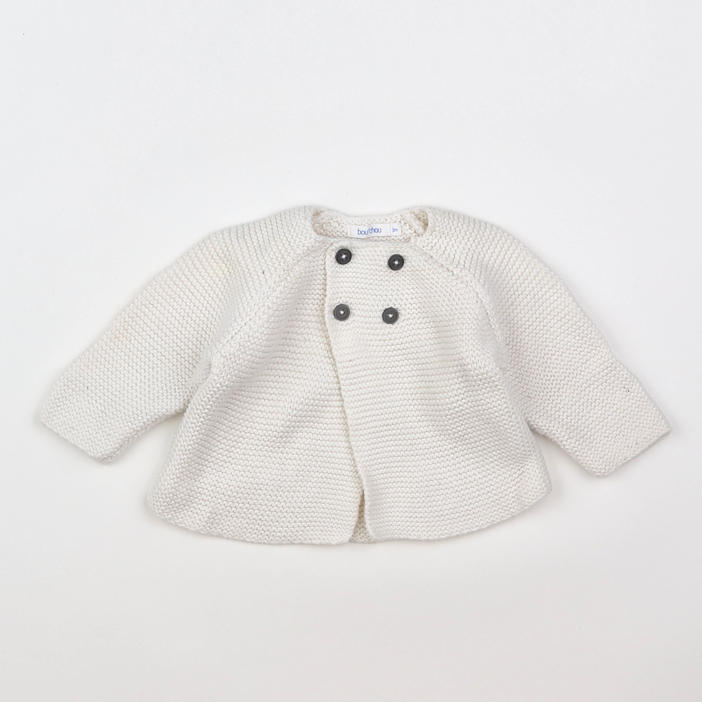 Boutchou - gilet blanc - 3 mois