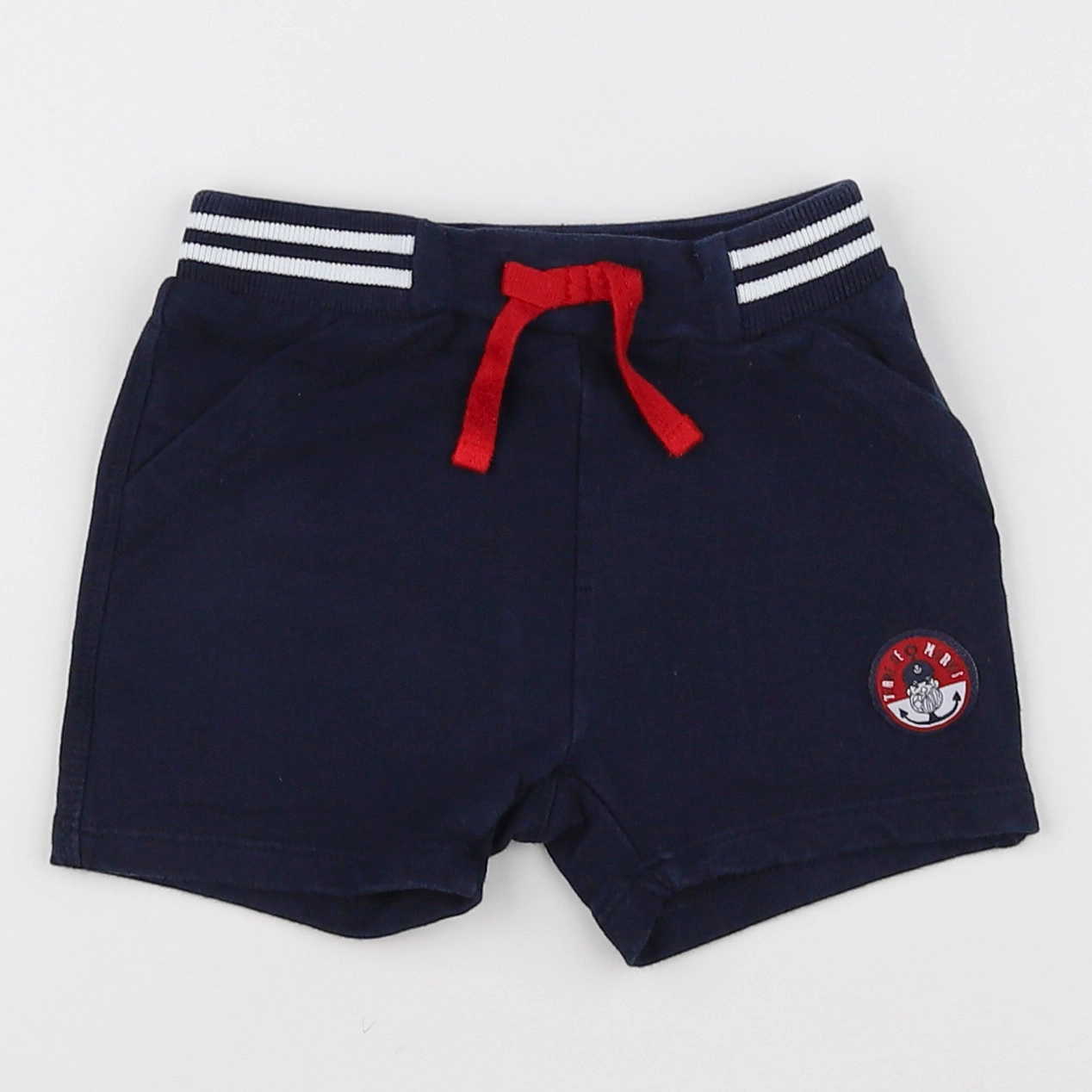 Terre de marins - short bleu, rouge - 6 mois