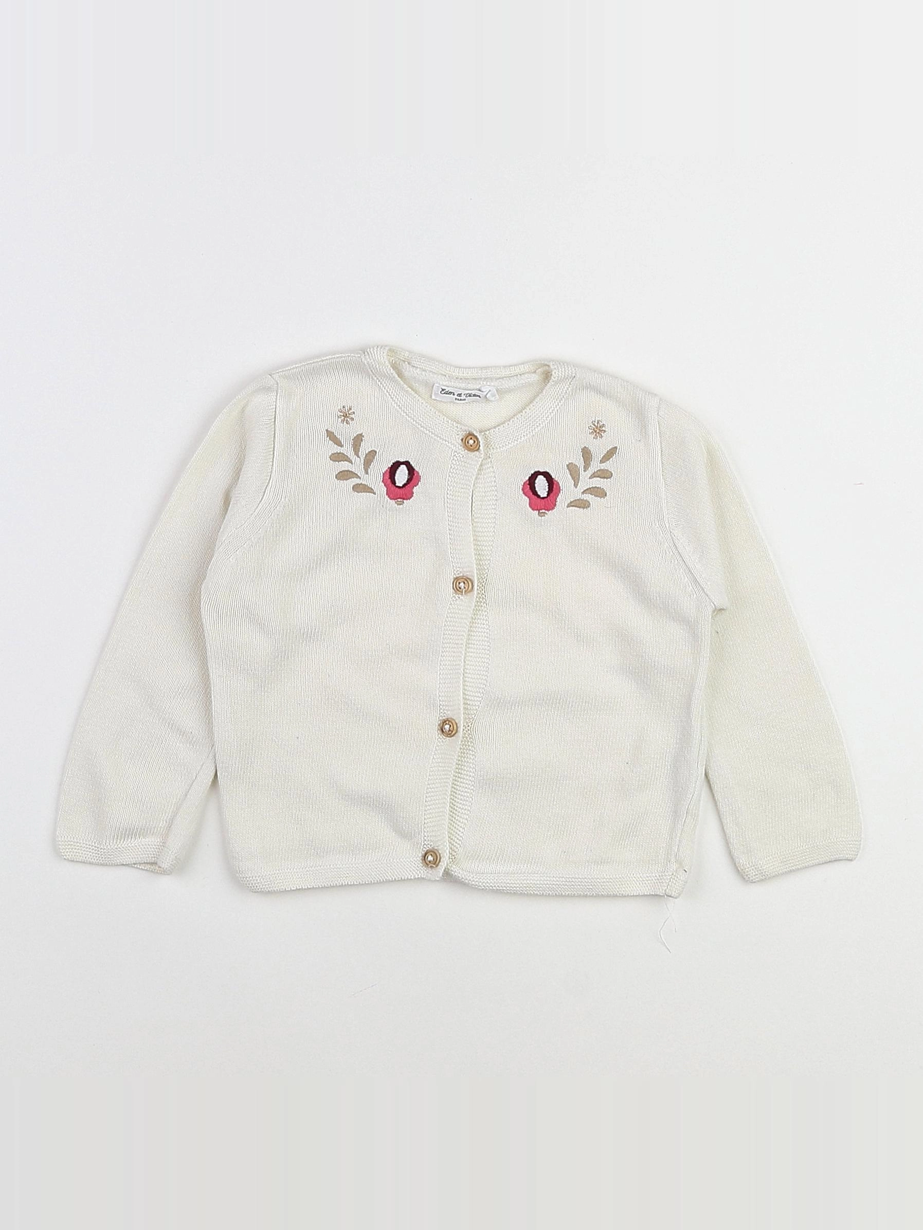 Eden & Victor - gilet blanc - 12 mois