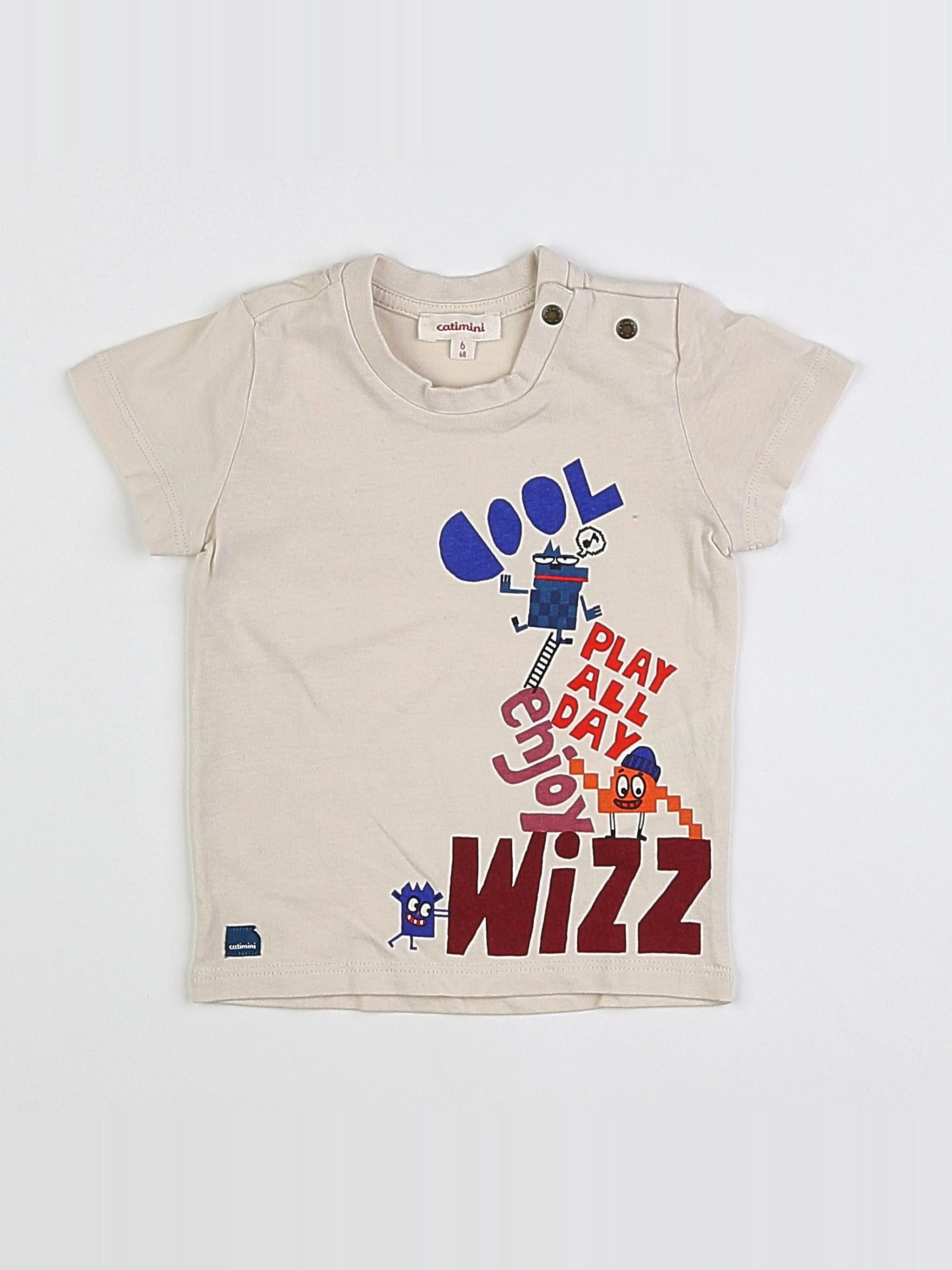 Catimini - tee-shirt beige - 6 mois