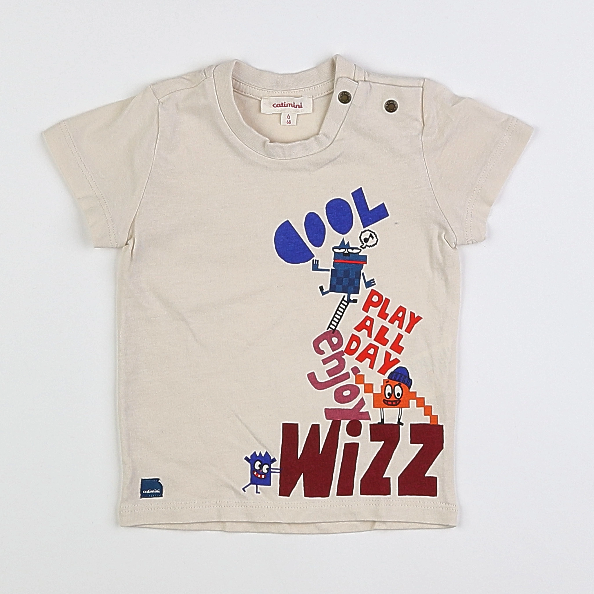 Catimini - tee-shirt beige - 6 mois