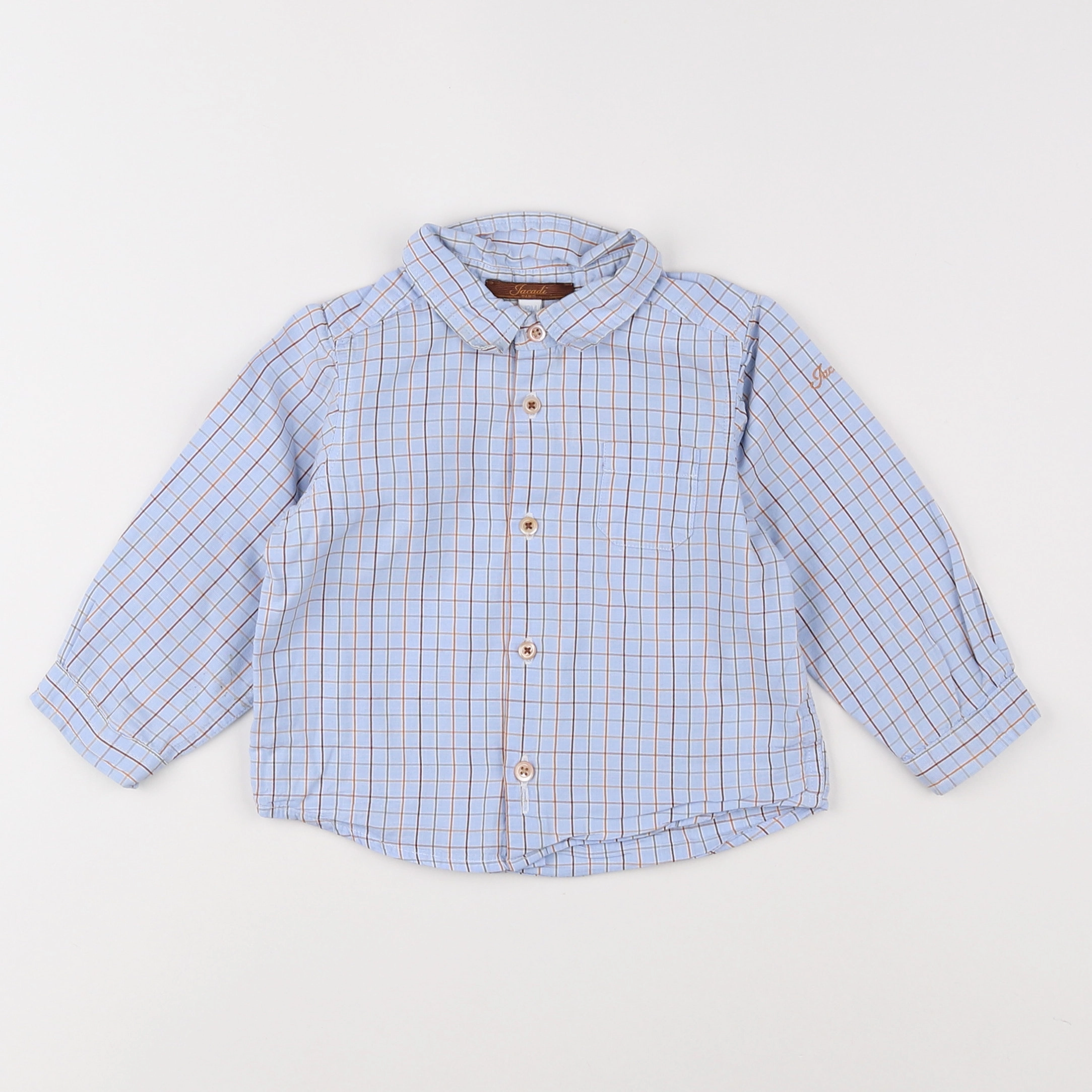Jacadi - chemise bleu - 12 mois