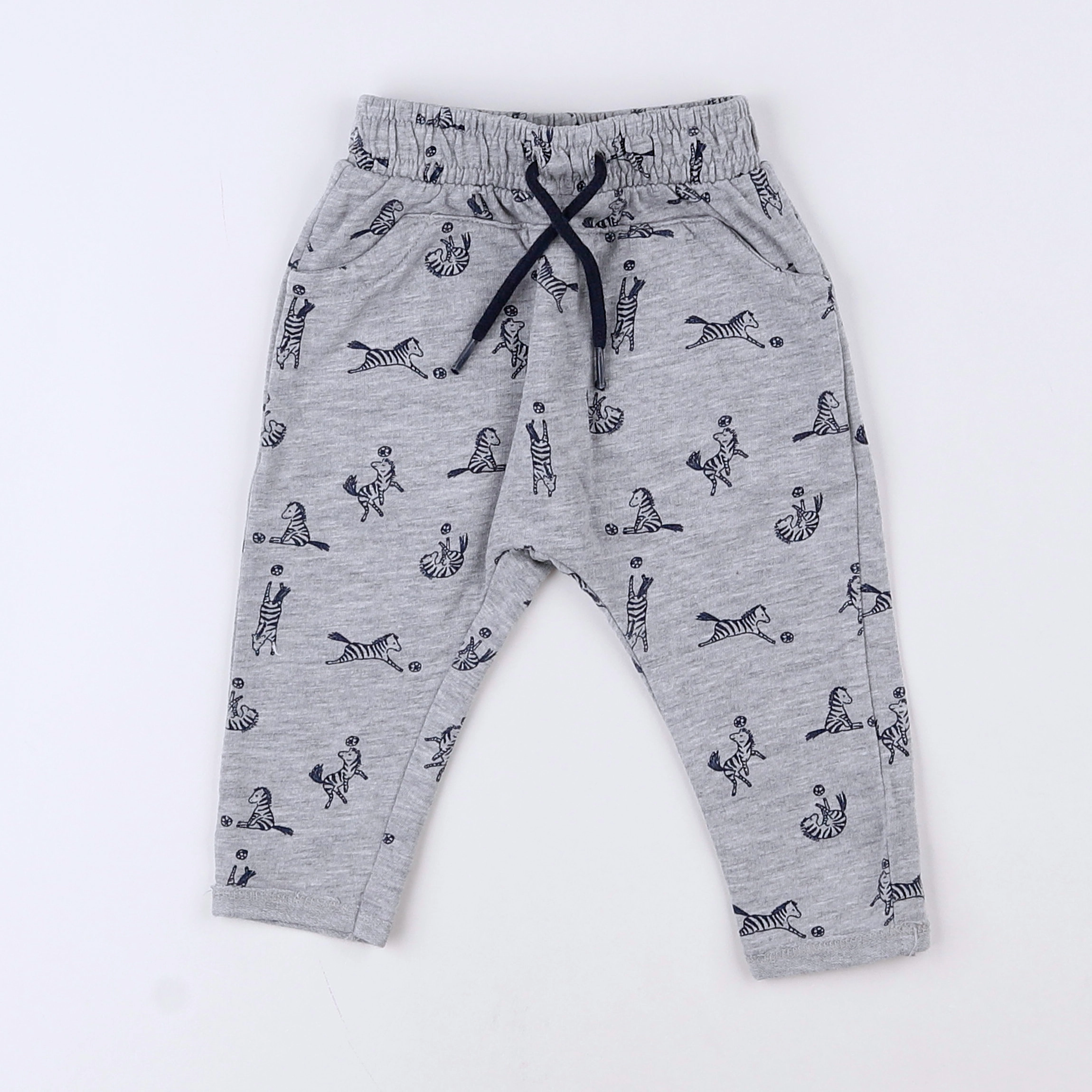 Vertbaudet - jogging gris, bleu - 3 mois