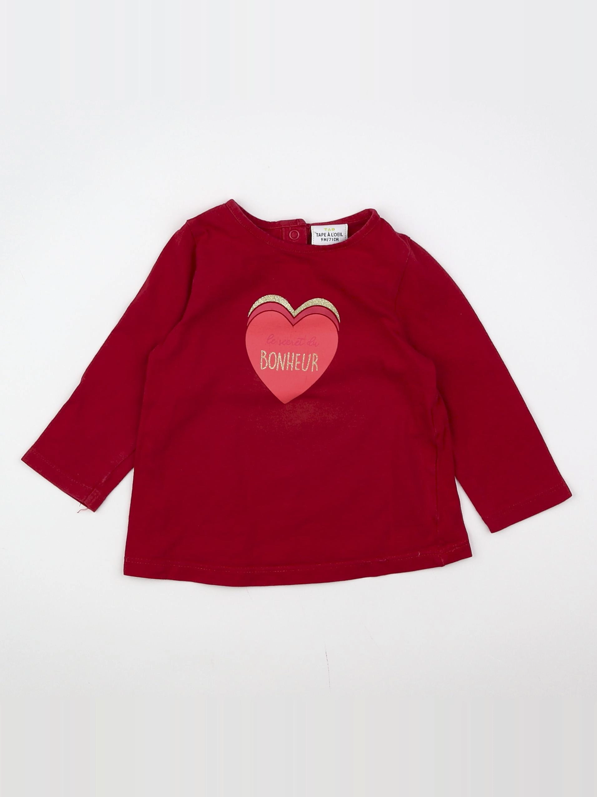 Tape à l'oeil - tee-shirt rose - 9 mois
