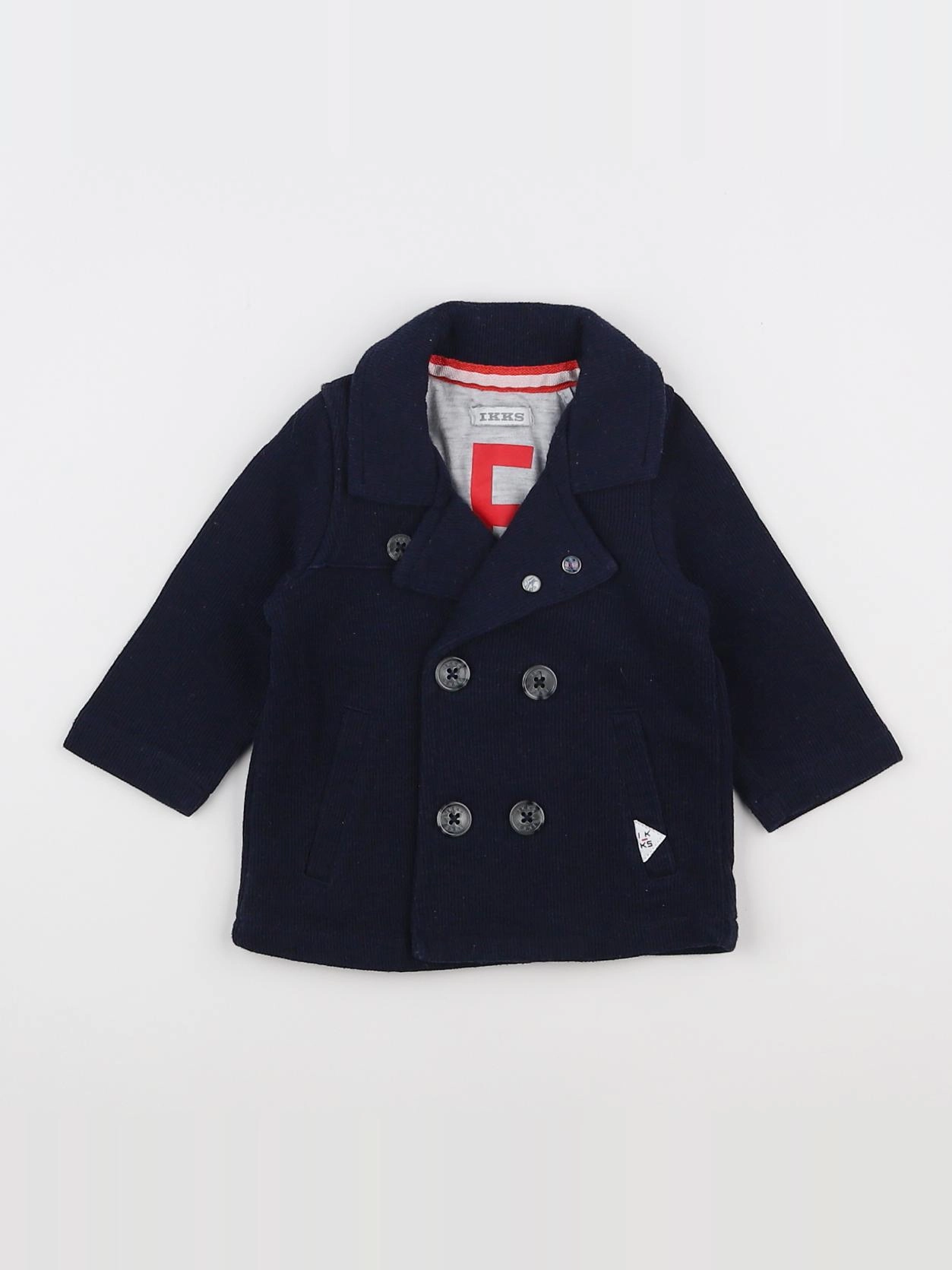IKKS - veste imprimé au dos bleu - 6 mois