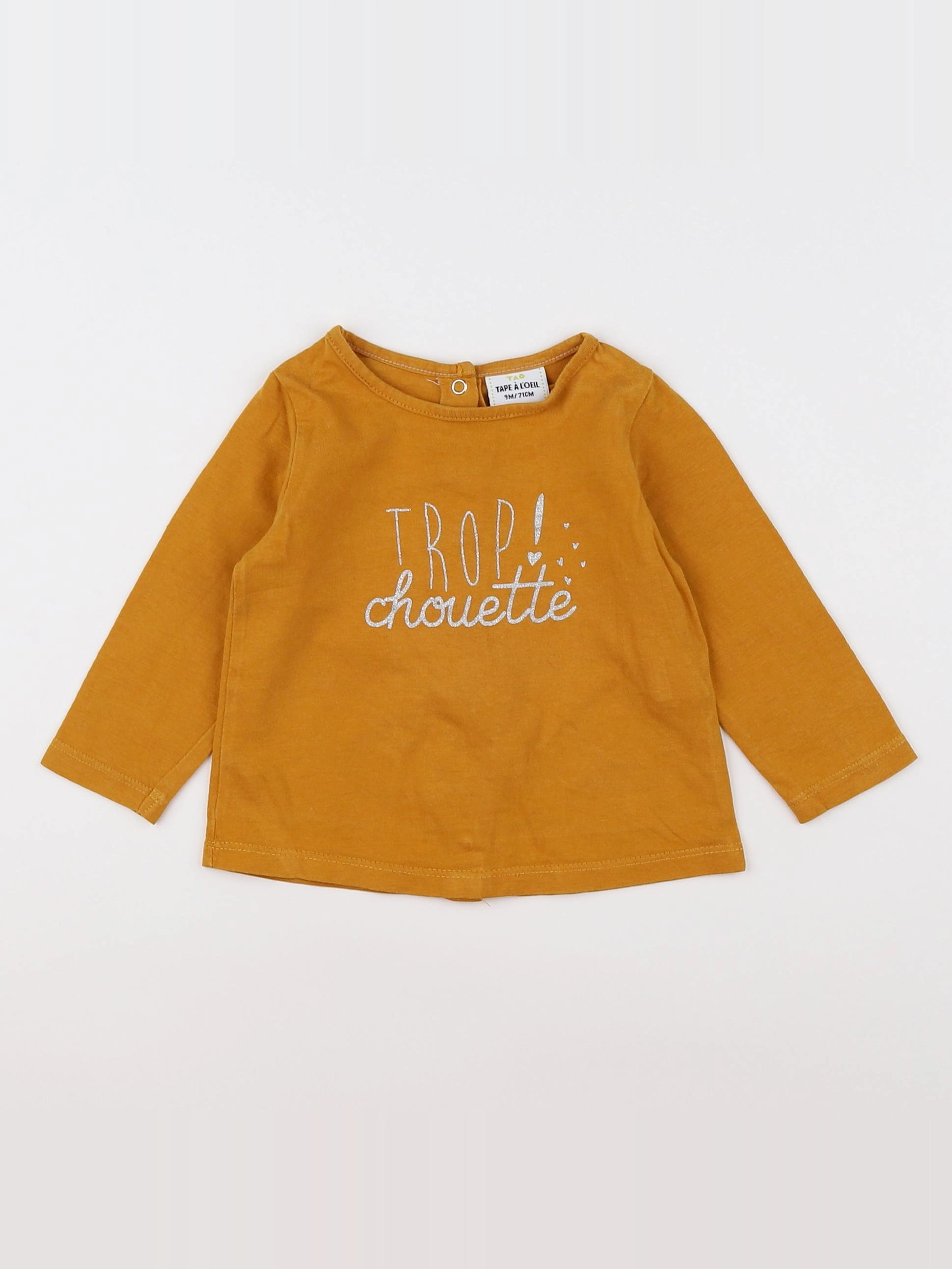 Tape à l'oeil - tee-shirt jaune, argent - 9 mois