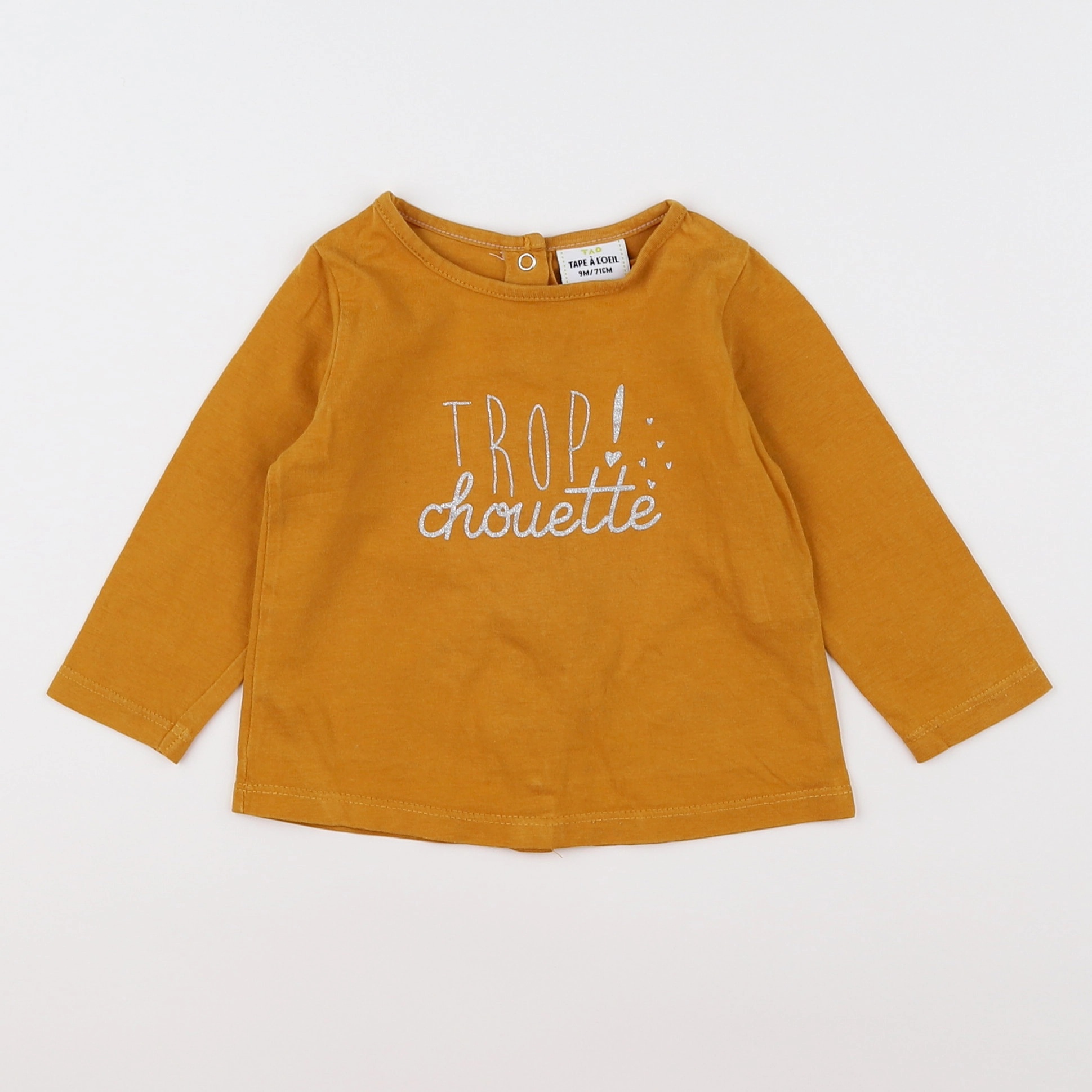 Tape à l'oeil - tee-shirt jaune, argent - 9 mois