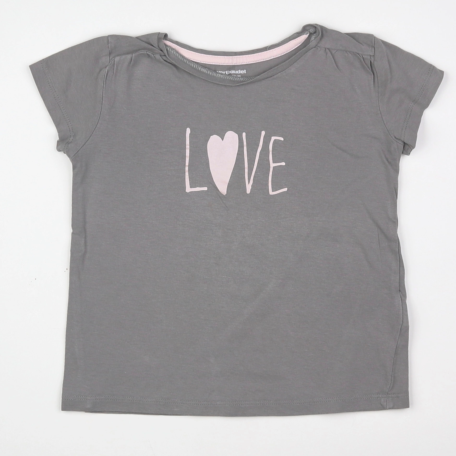 Vertbaudet - tee-shirt gris - 6 ans