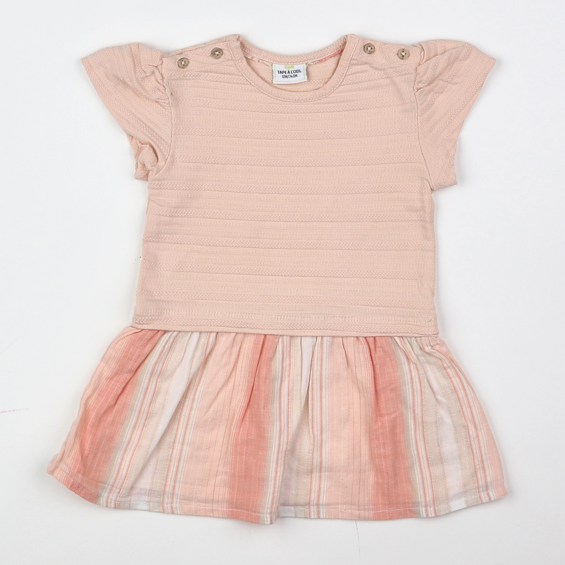 Tape à l'oeil - robe rose - 12 mois