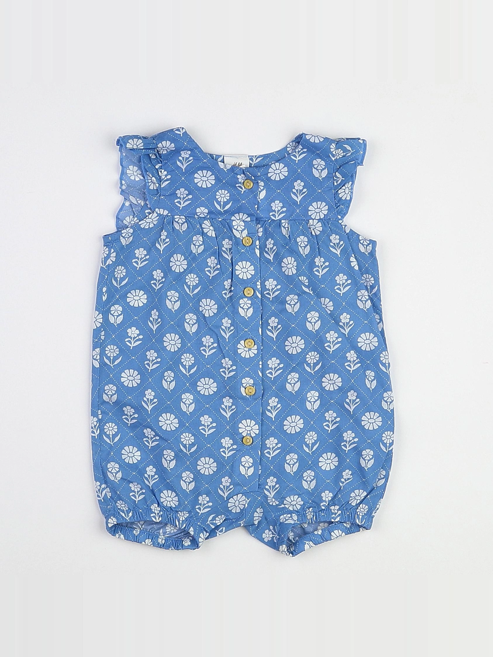 H&M - combinaison bleu - 3 mois