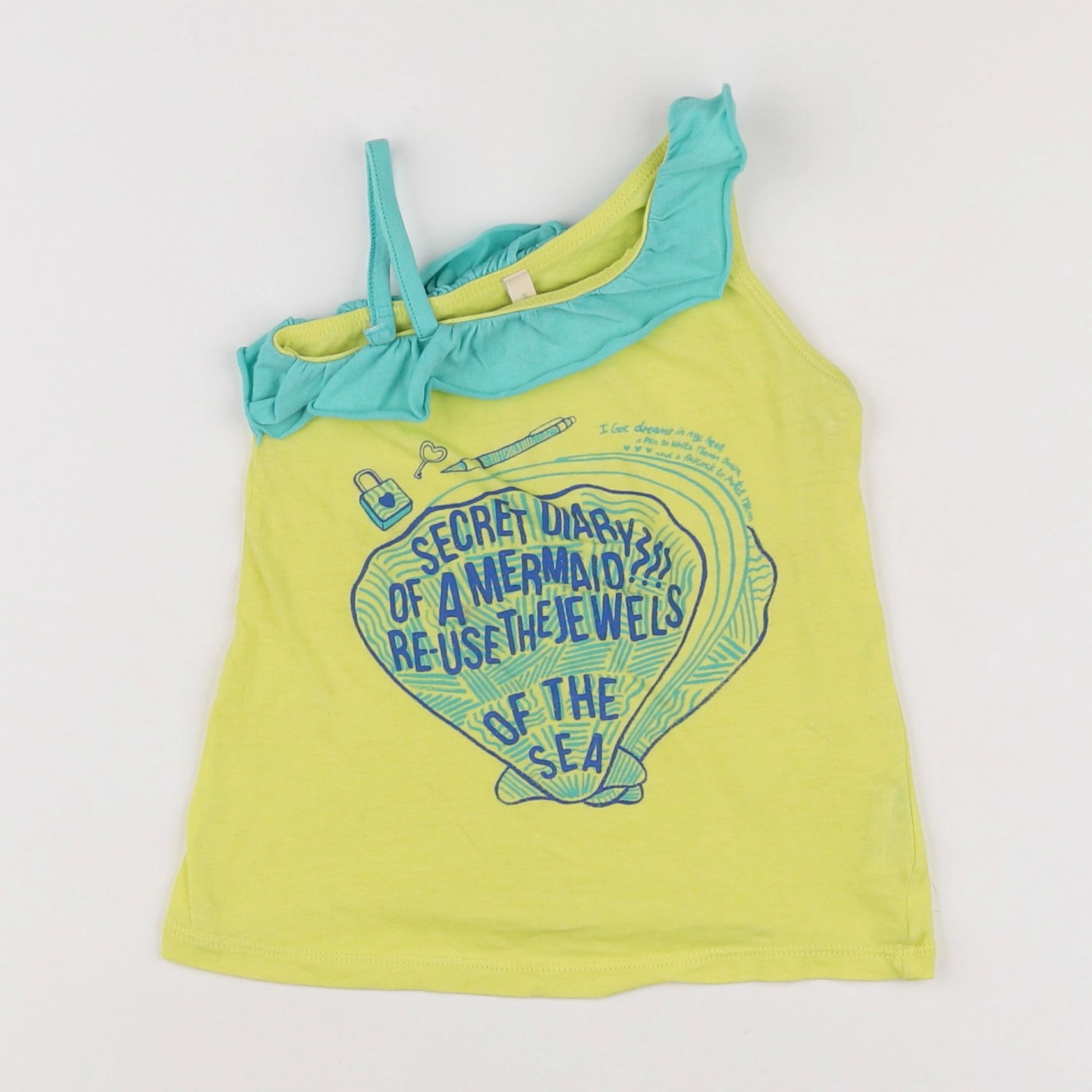Benetton - débardeur jaune - 3/4 ans
